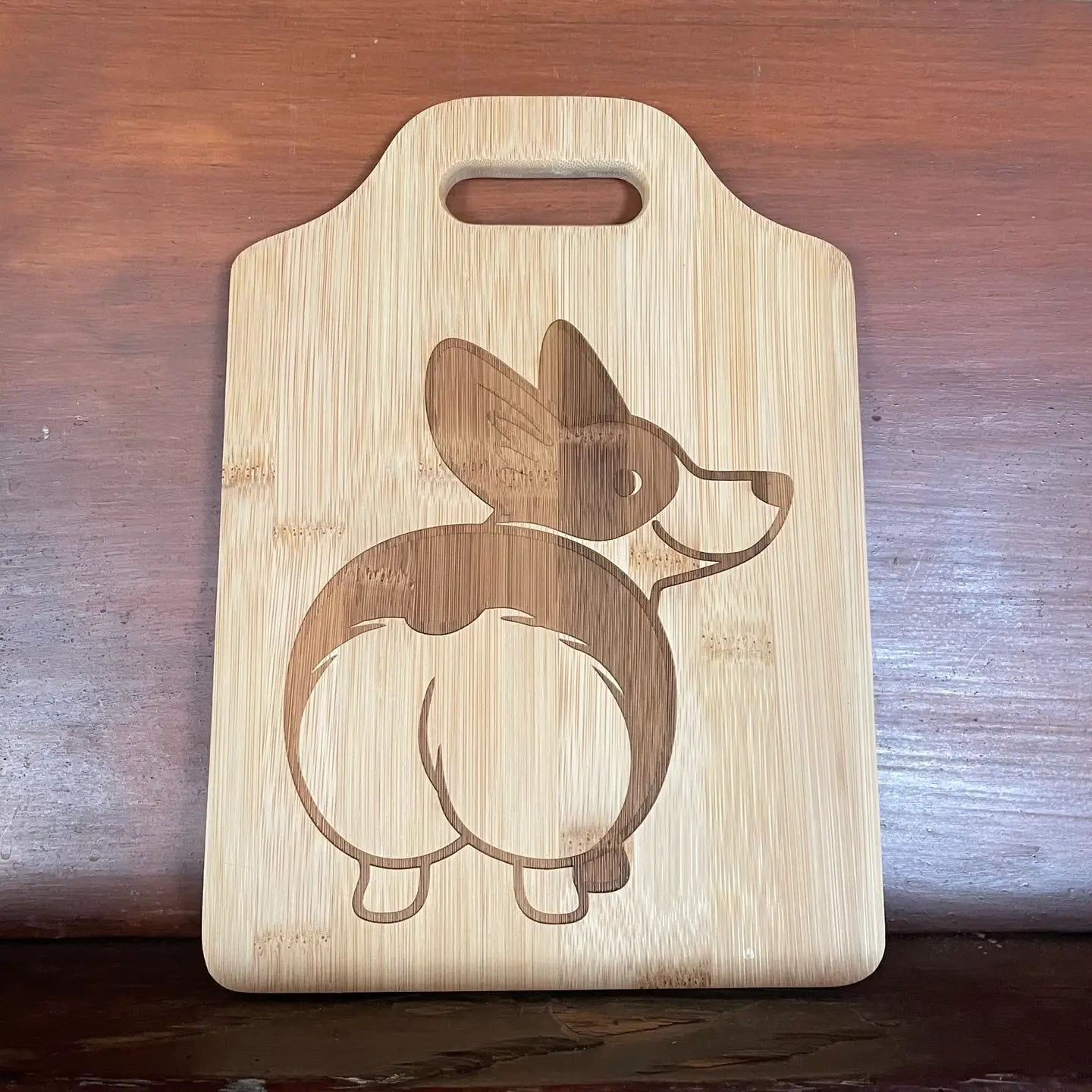 Corgi Bamboo Cutting Board