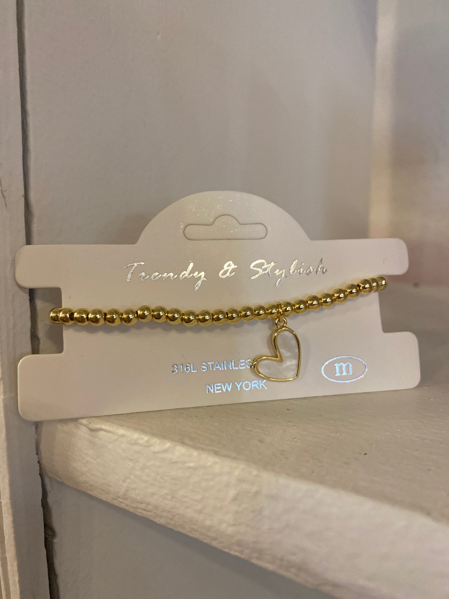Beaded Heart Bracelet