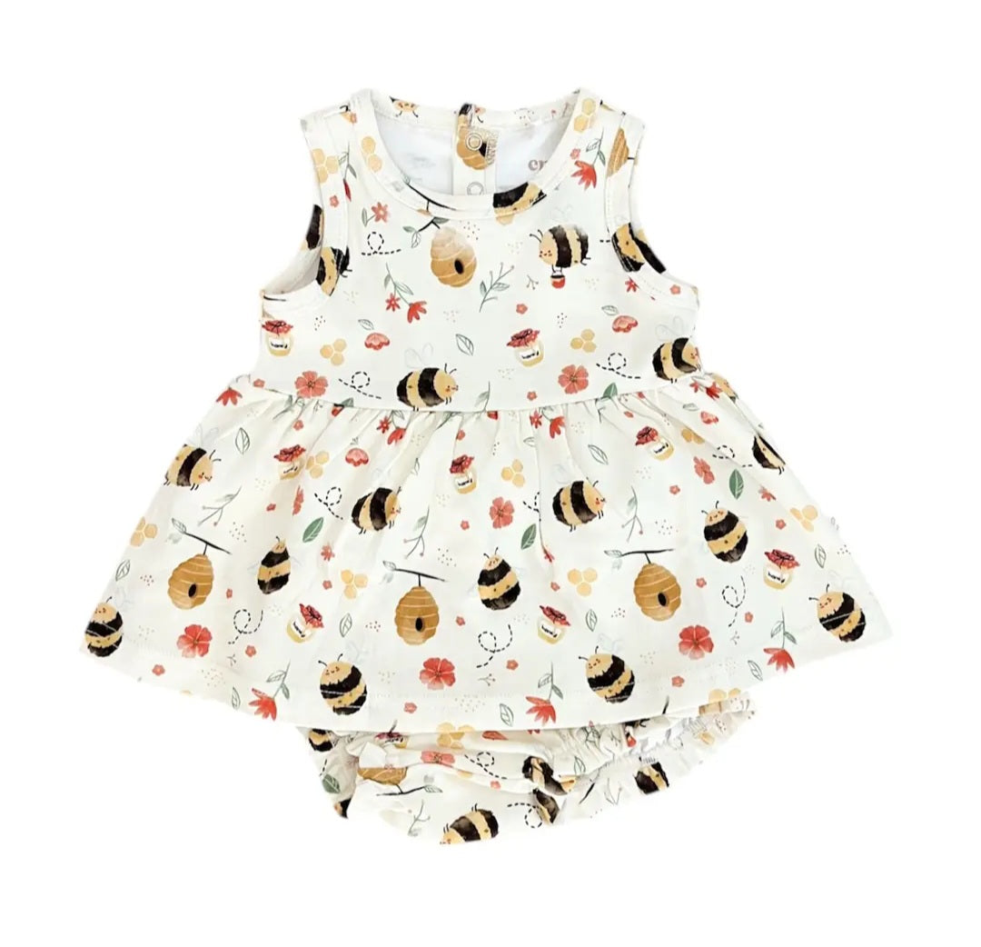 Organic Cotton Honeybee Bloomer Set