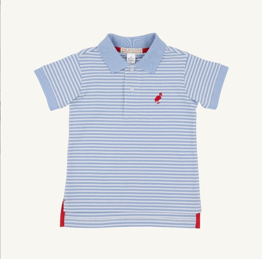 Beale Street Stripe Prim and Proper Polo