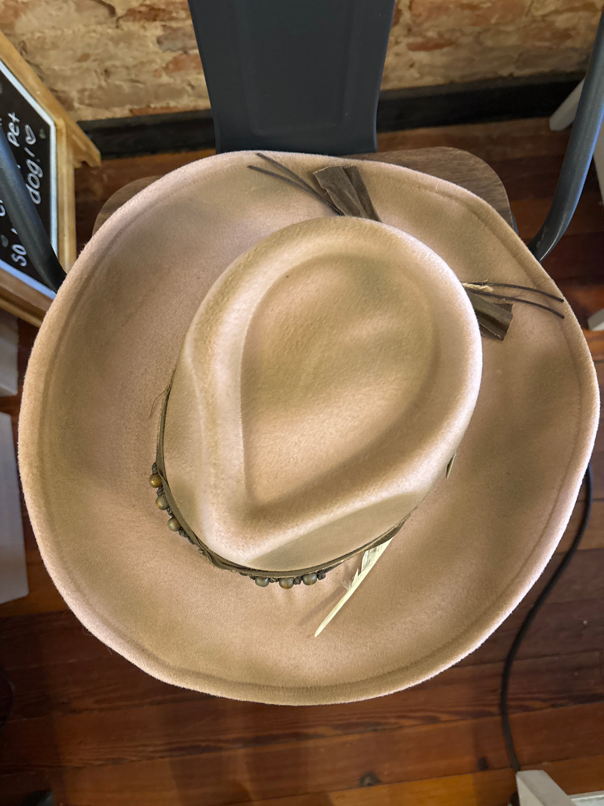 Distressed Feather Fedora