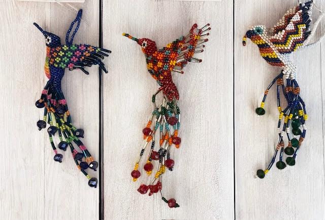 Handmade Beaded Hummingbird Ornaments