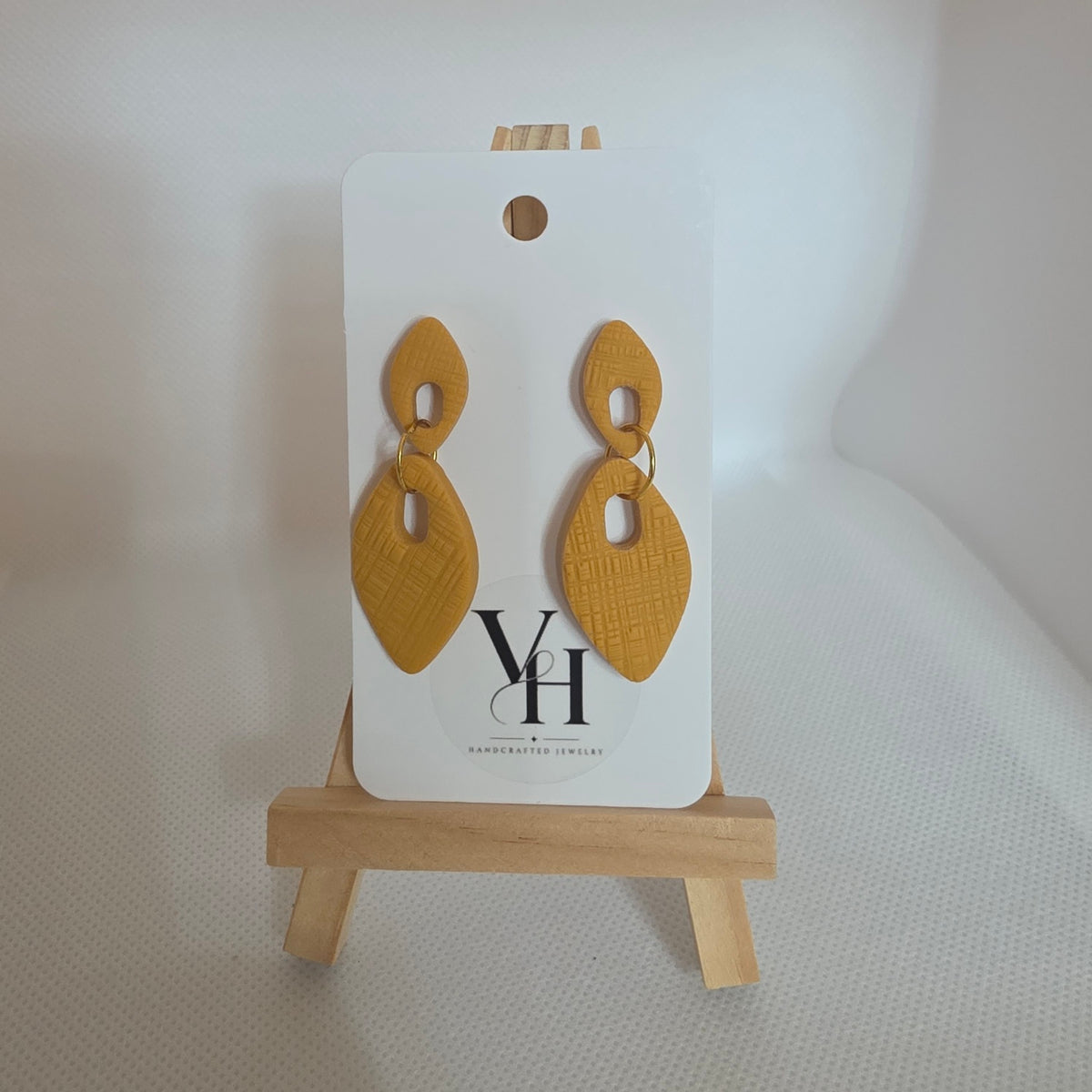 Yellow Triangle Dangle Earrings