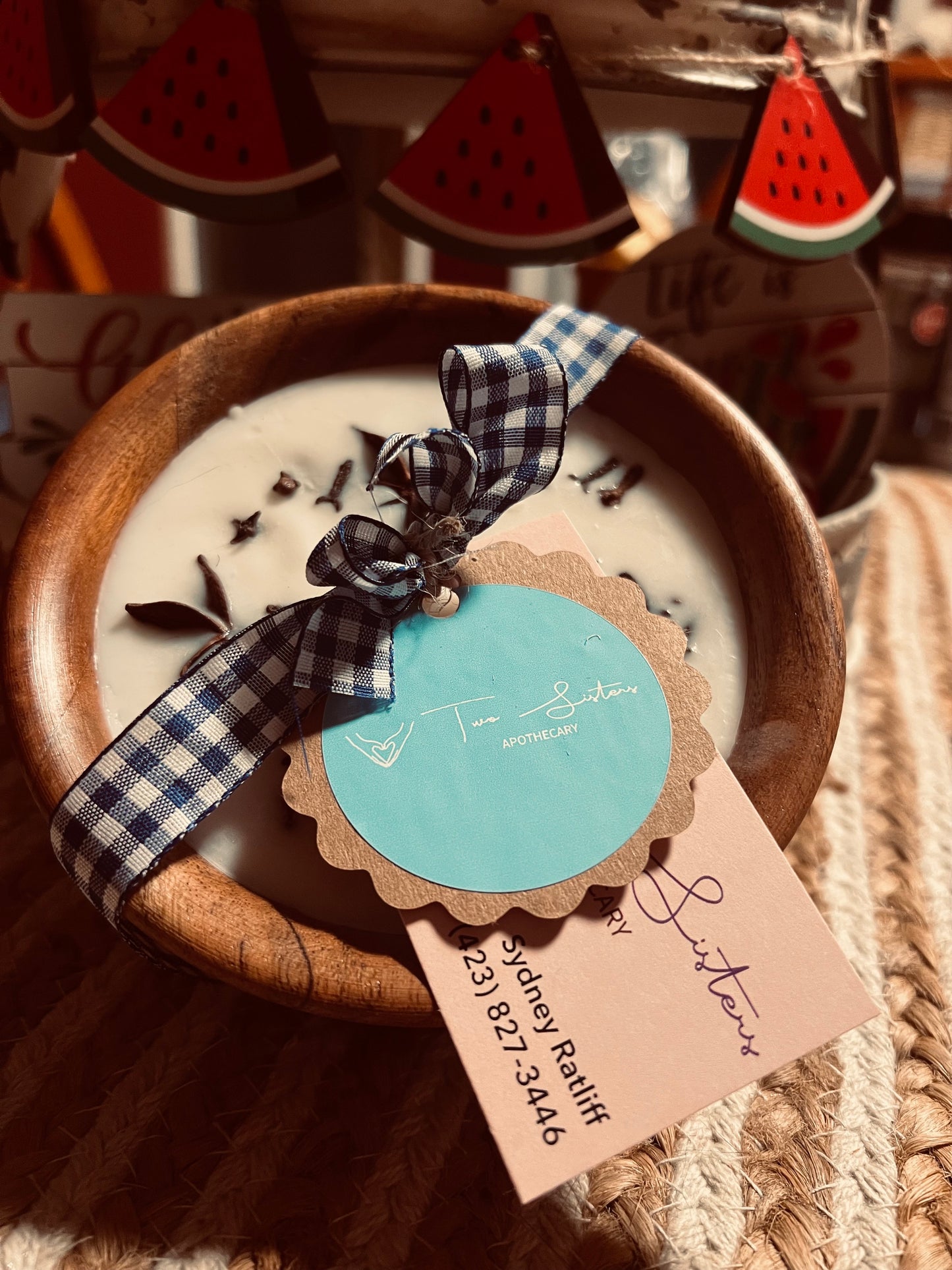 Amish Quilt Soy Dough Bowl Candle