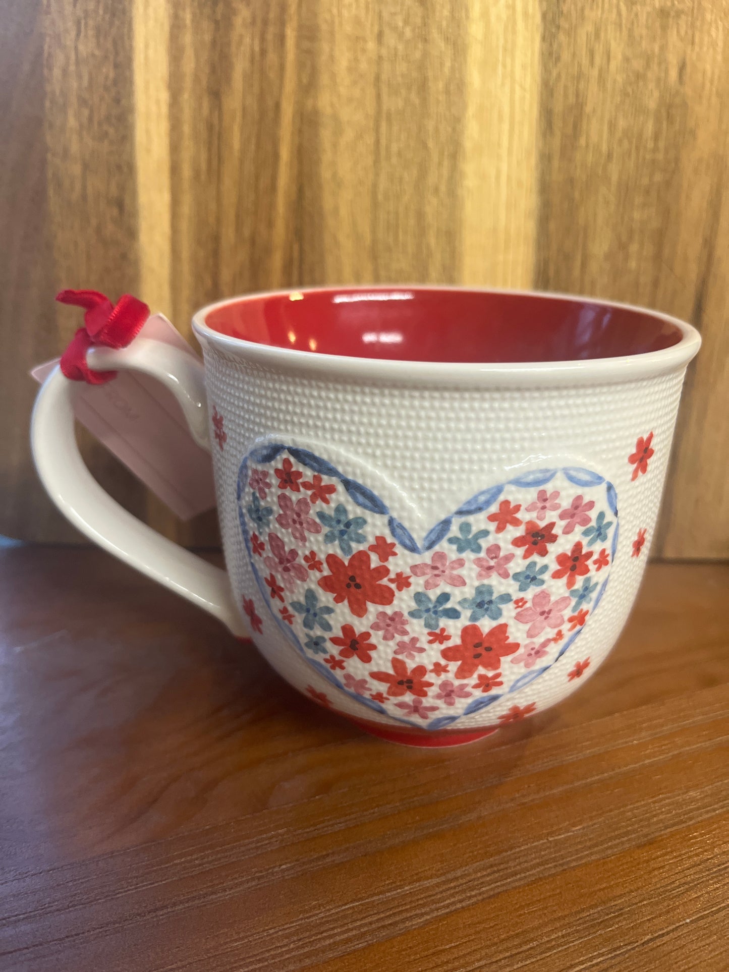 Textured Heart Mug