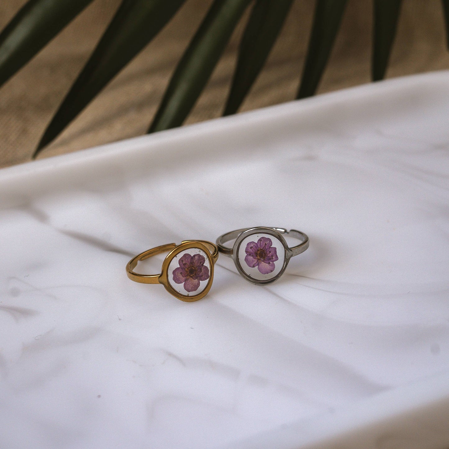 Real Blossom Flower Rings