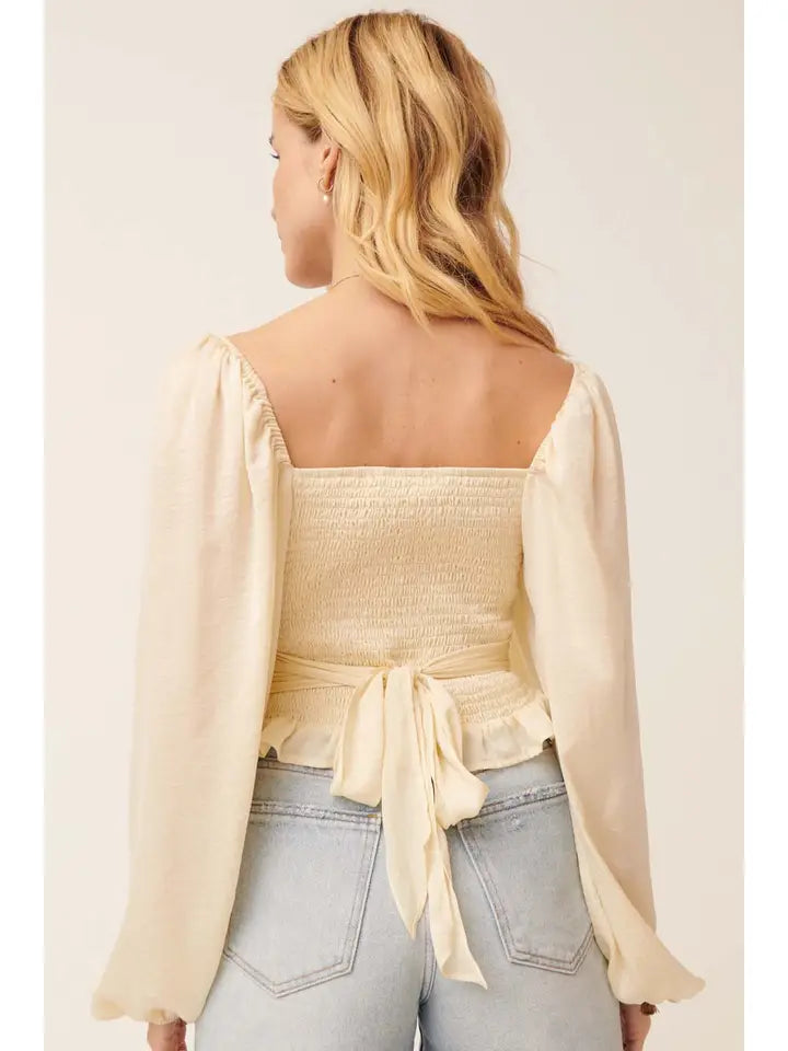 Cream Smock Top