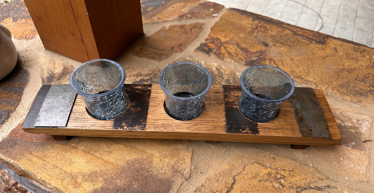 Whiskey Stave Votive Table Décor