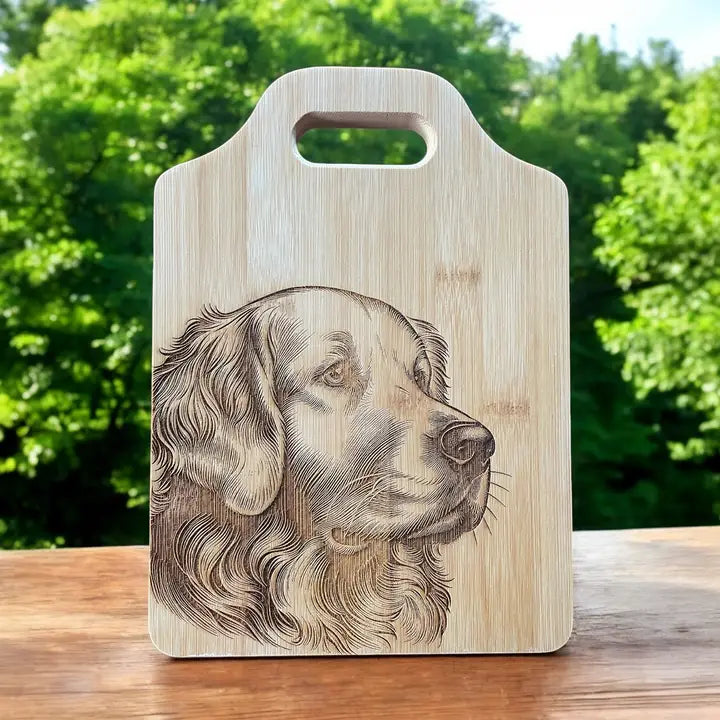 Golden Retriever Bamboo Cutting Board