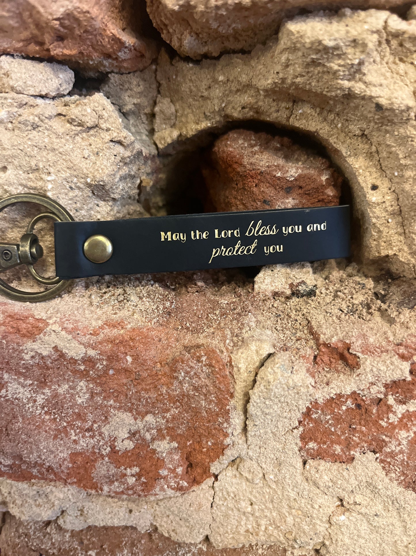 Leather Christian Keychains