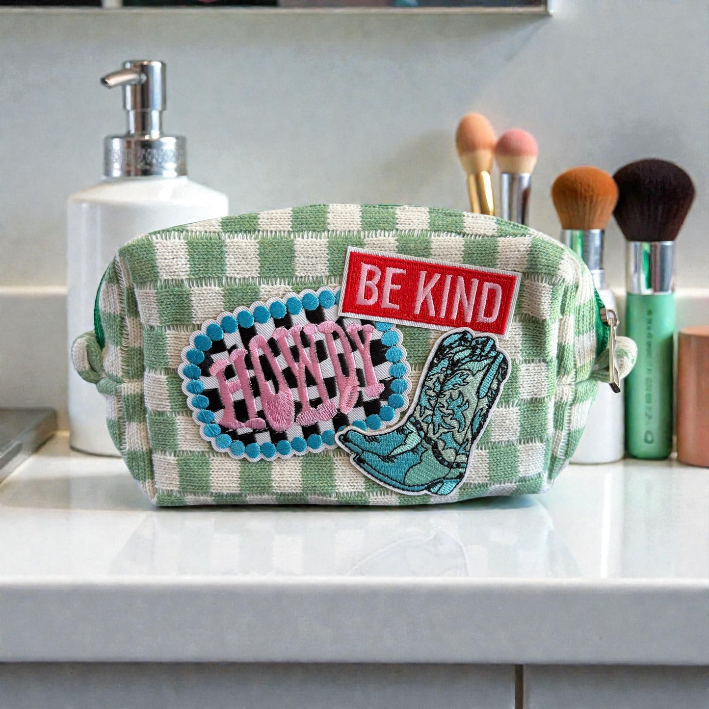 Be Kind Cowgirl (Green Gingham)