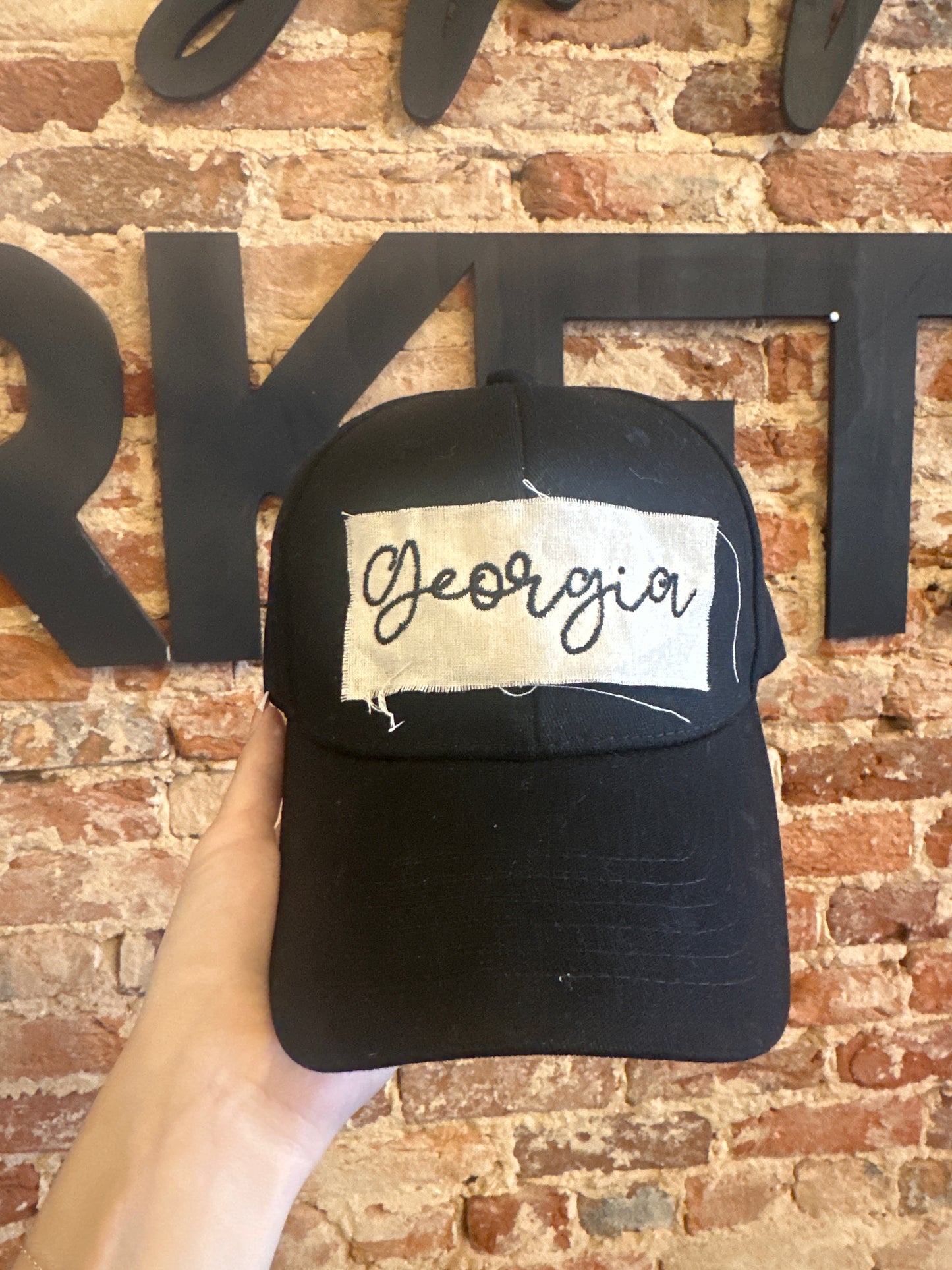 Georgia Embroidered Hat Patch