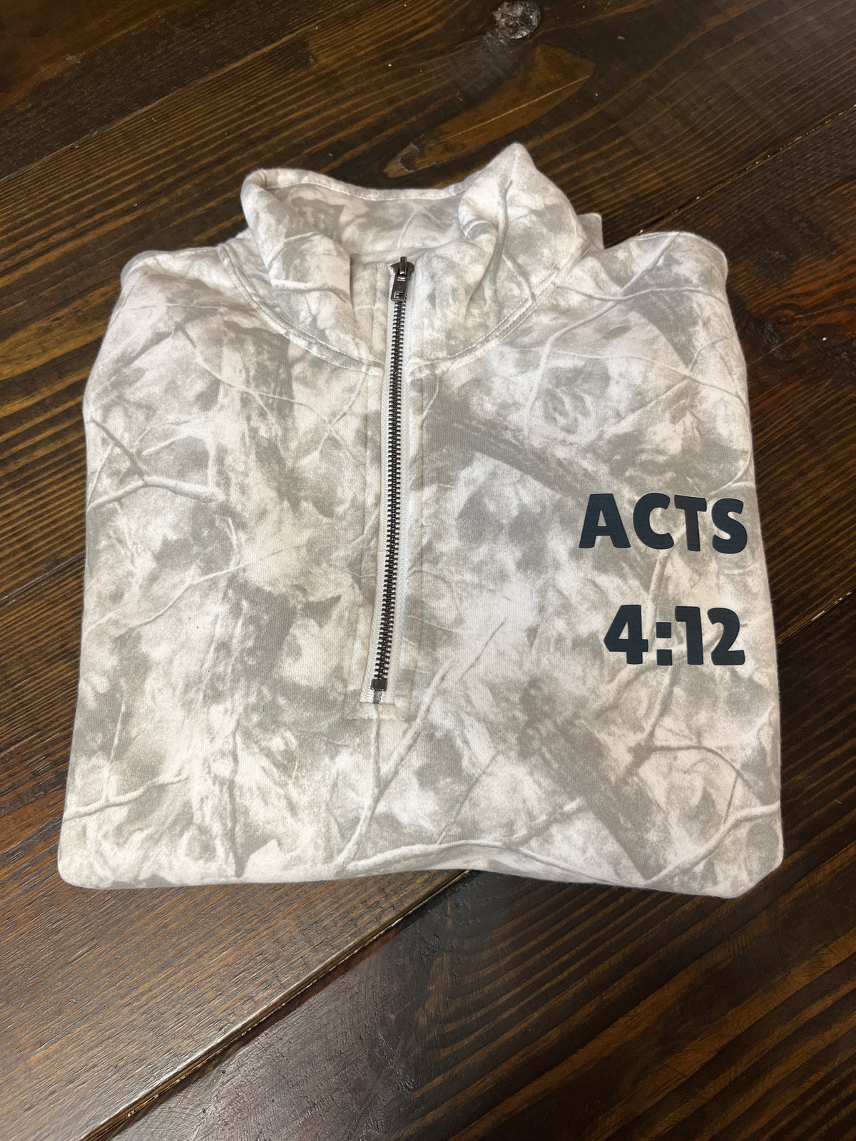 Jesus Saves Quarter Zip Camo Sweatshirt