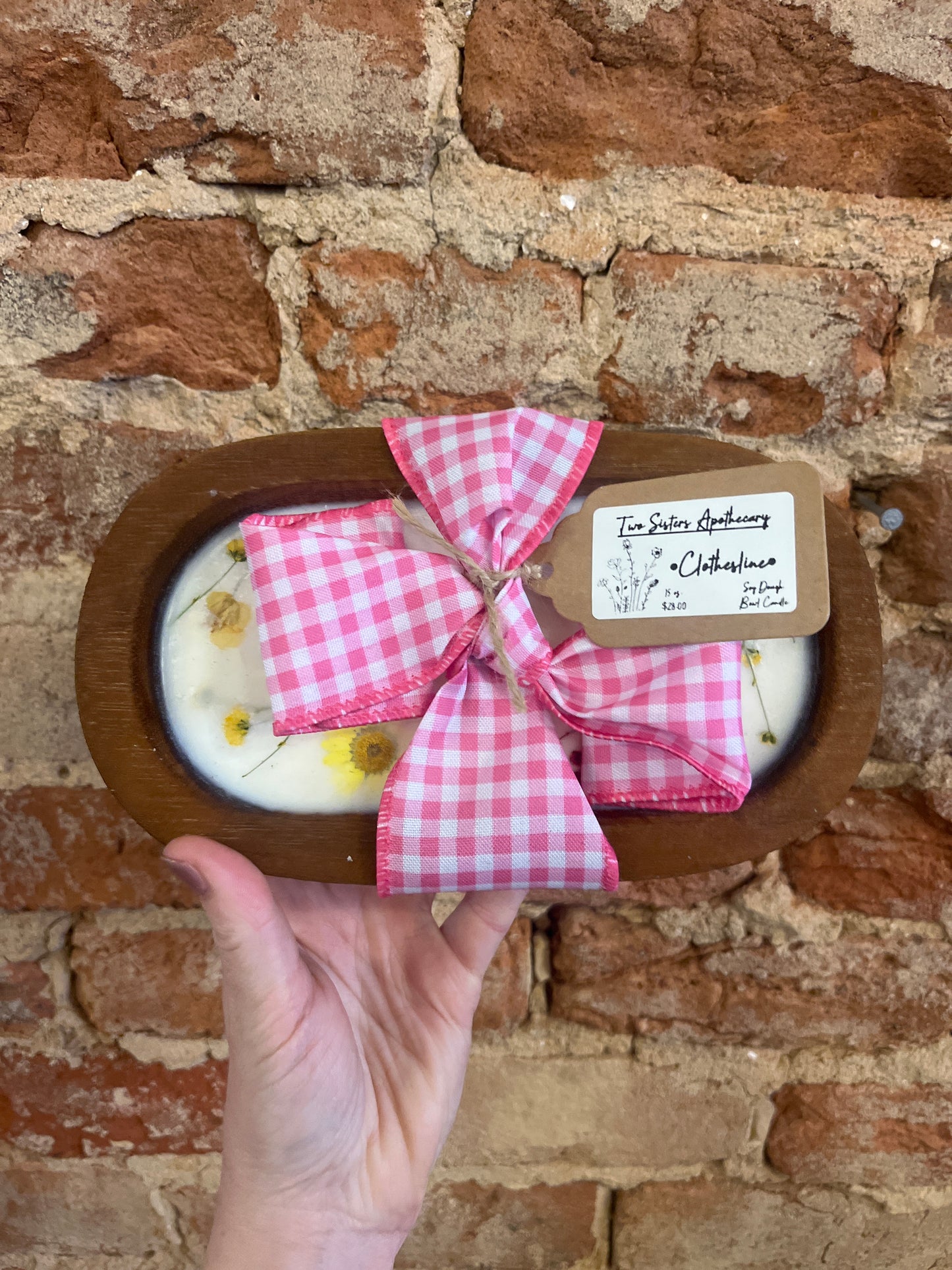 Clothesline Soy Dough Bowl Candle