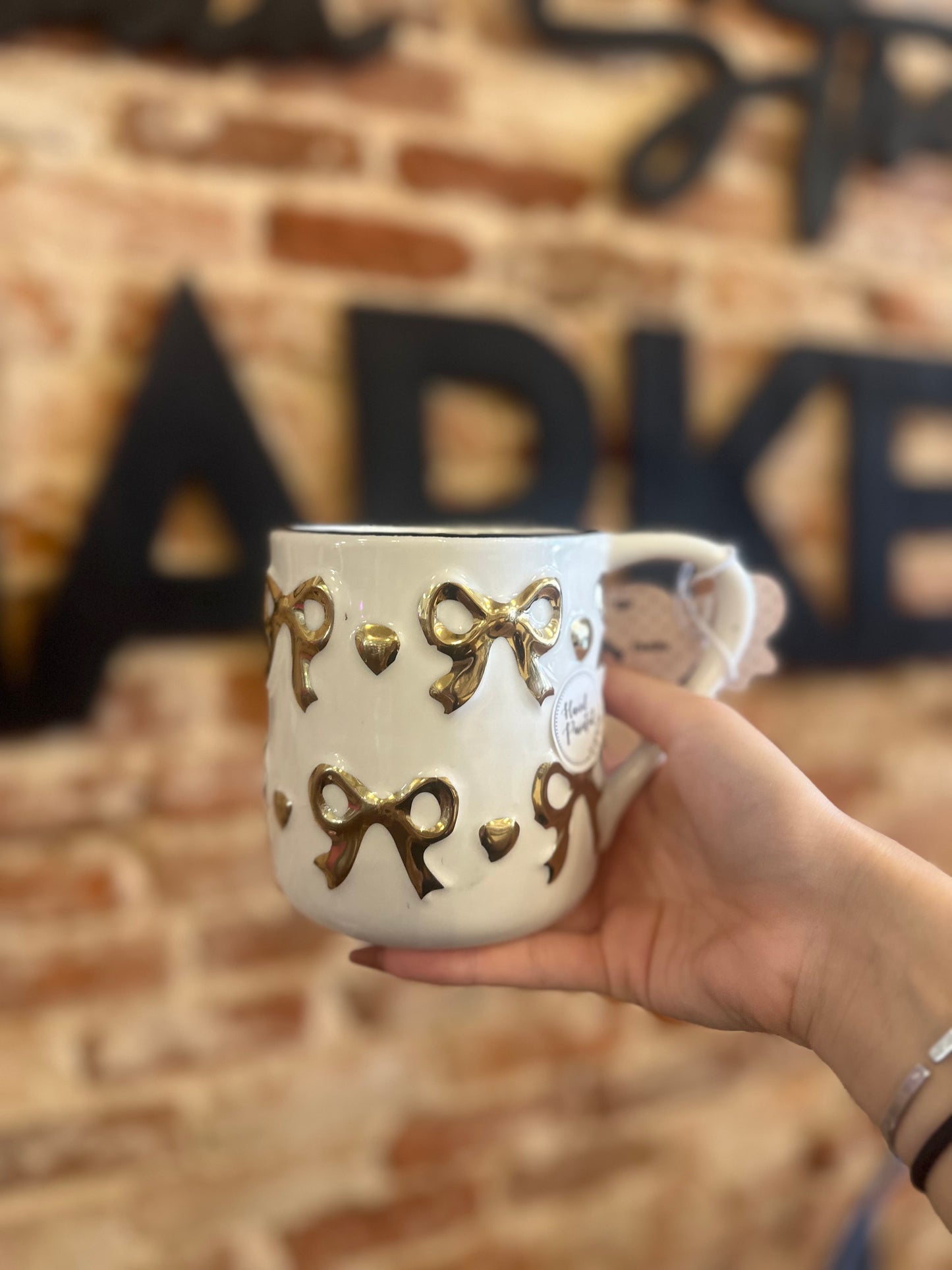 Gold Bow Mug