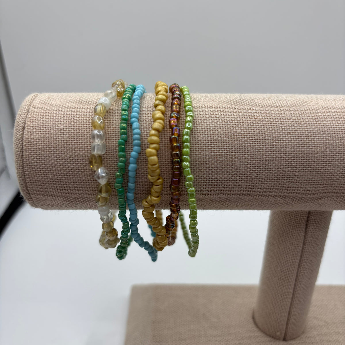 Blue, Green Brown Bracelet Set