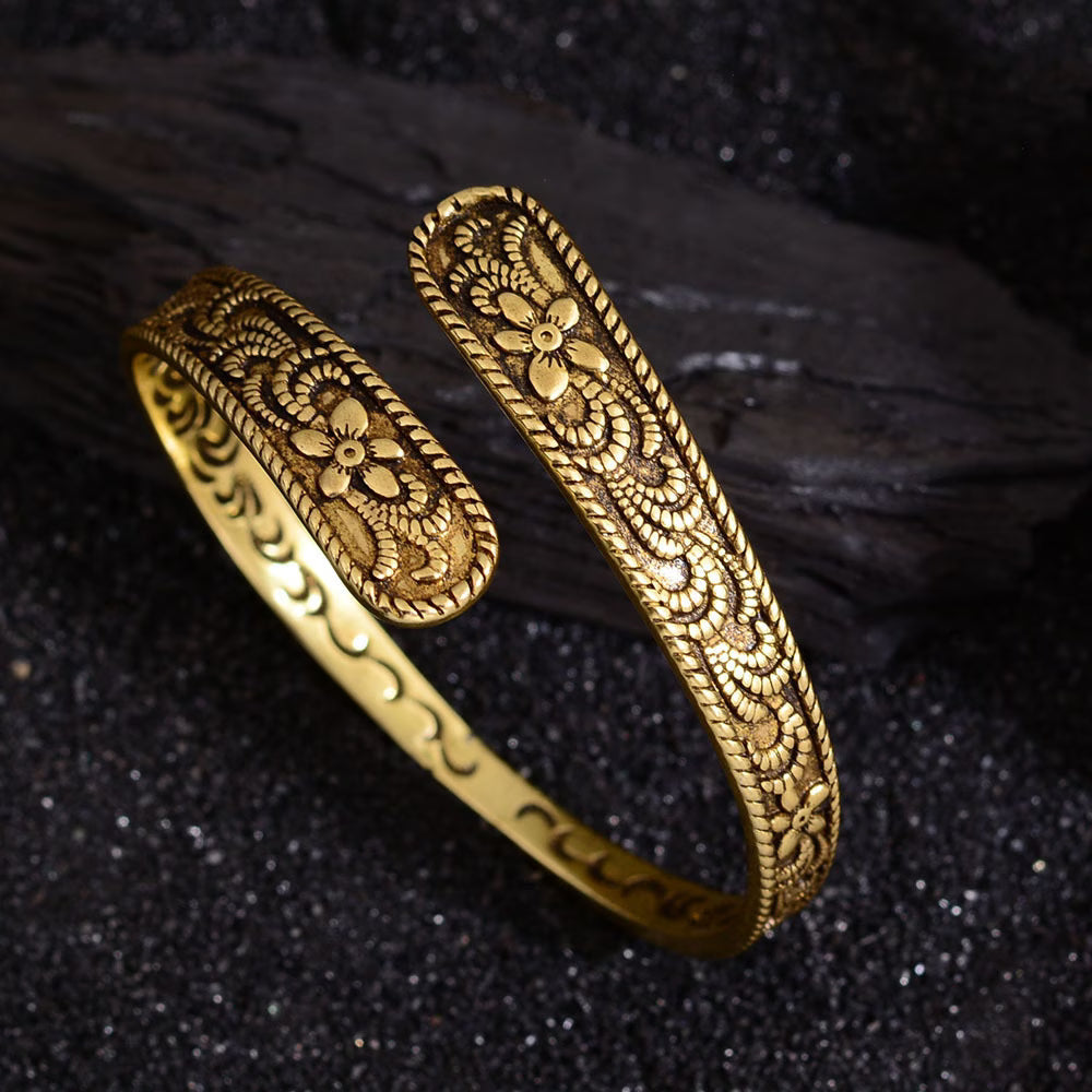 Embossed Flower Bracelet