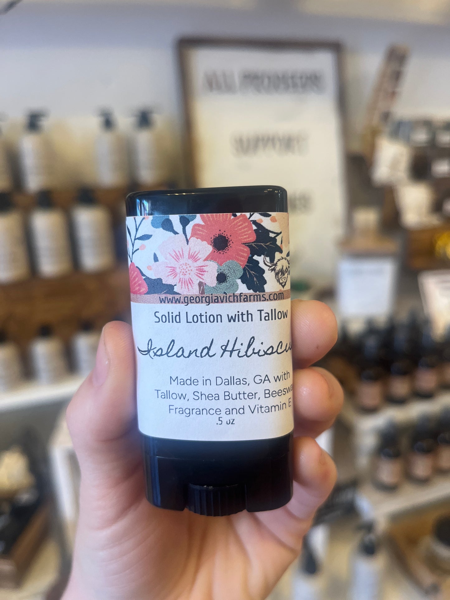 Solid Lotion with Tallow