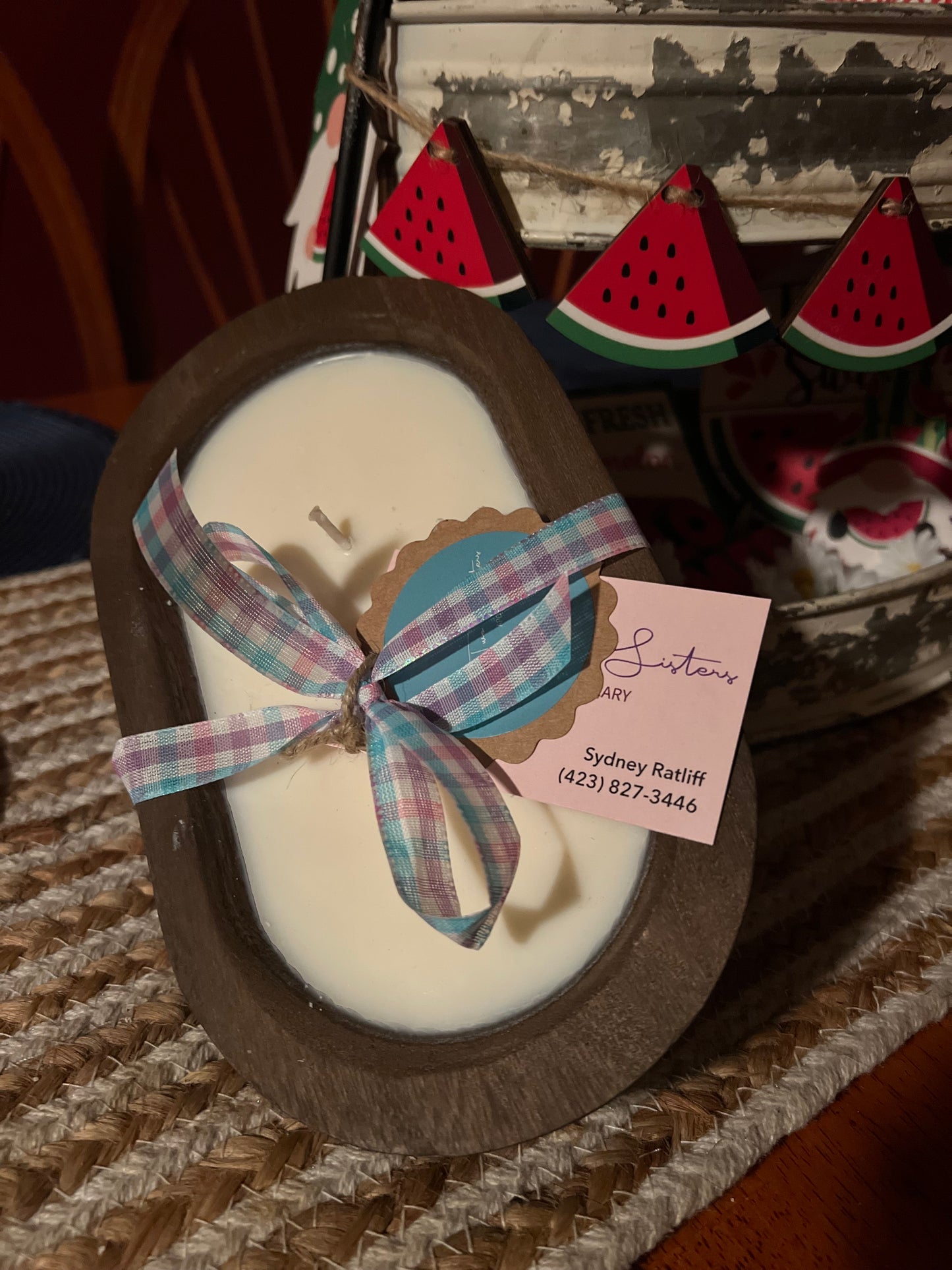 Honeydew Melon Soy Dough Bowl Candle