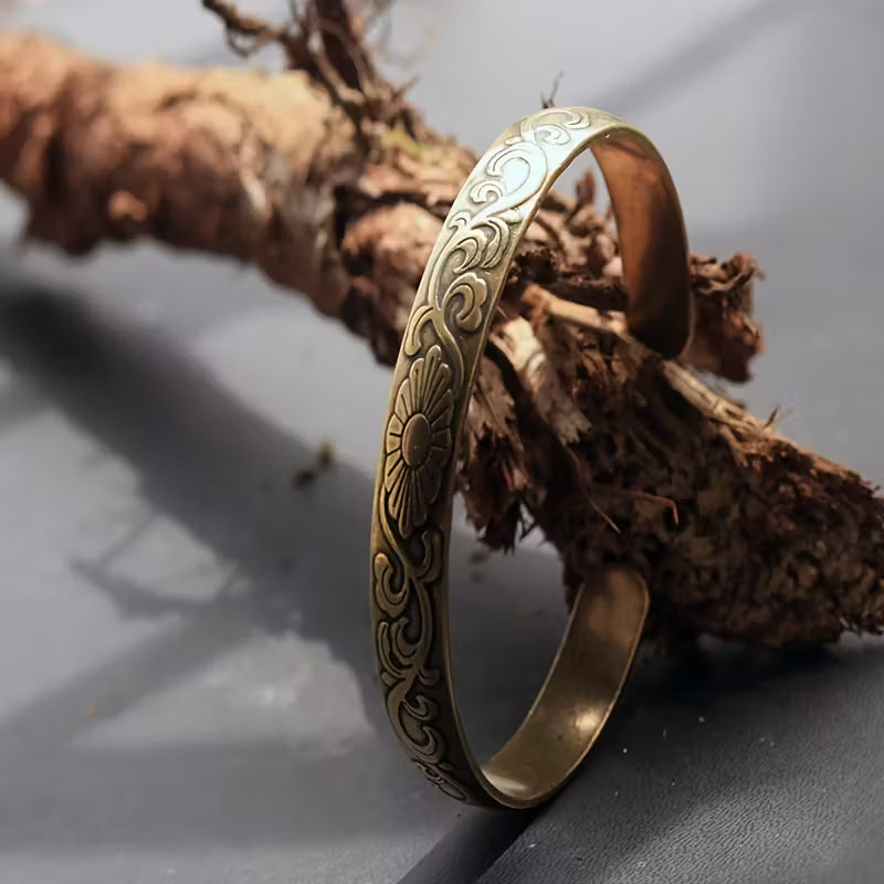 Copper Daisy Adjustable Bracelet