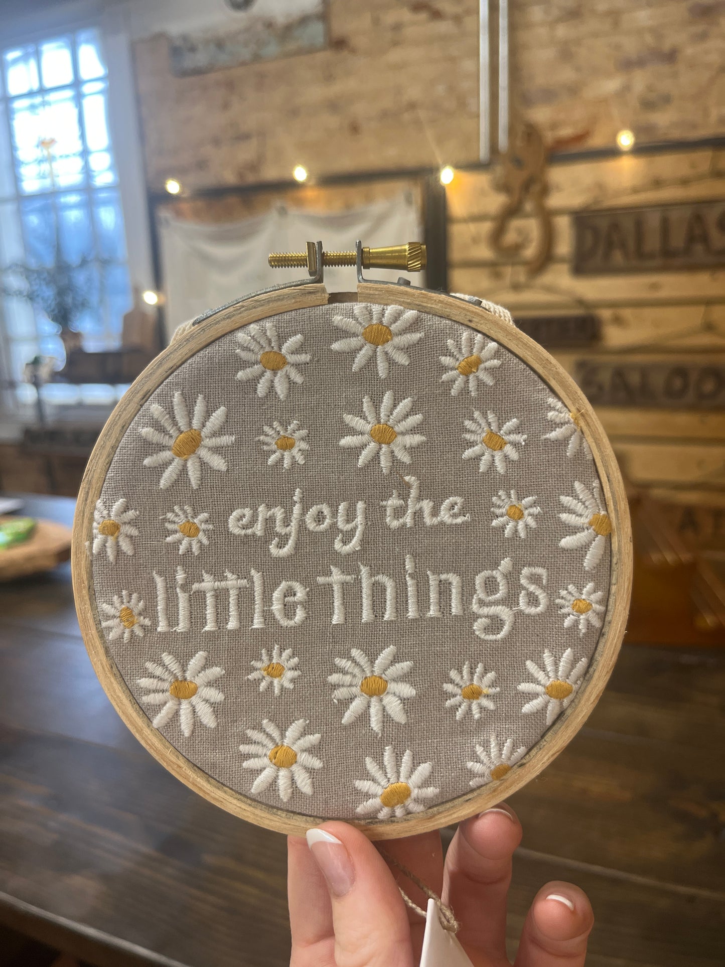 Enjoy the Little Things Hoop