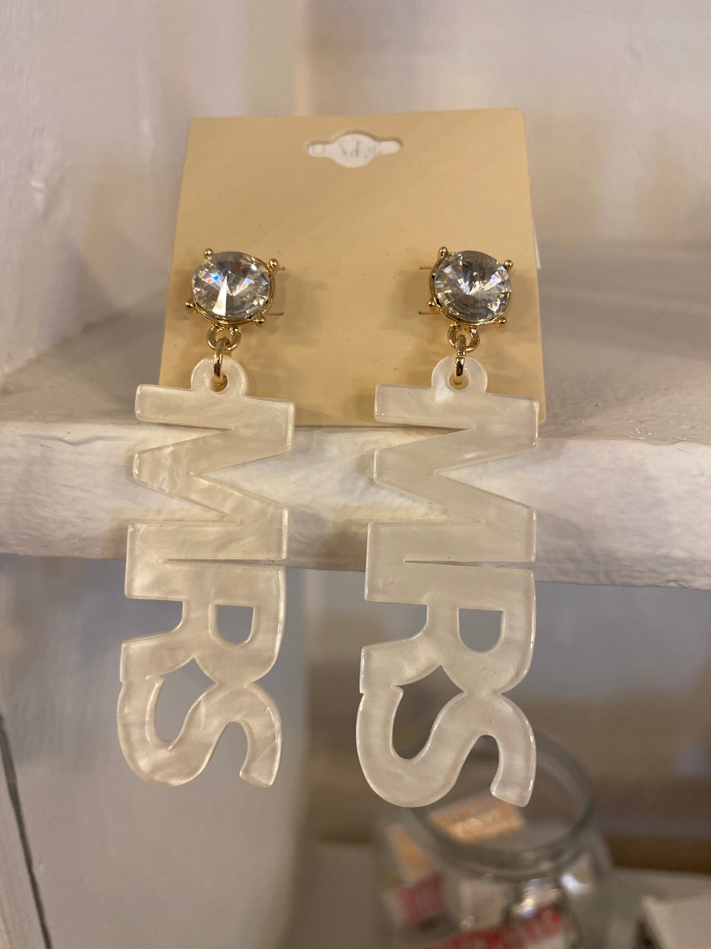 'MRS' Earrings