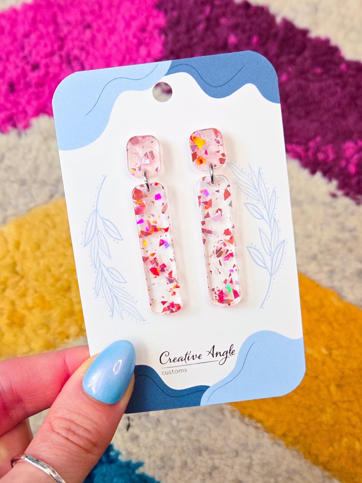 Dangle Rectangle Earrings