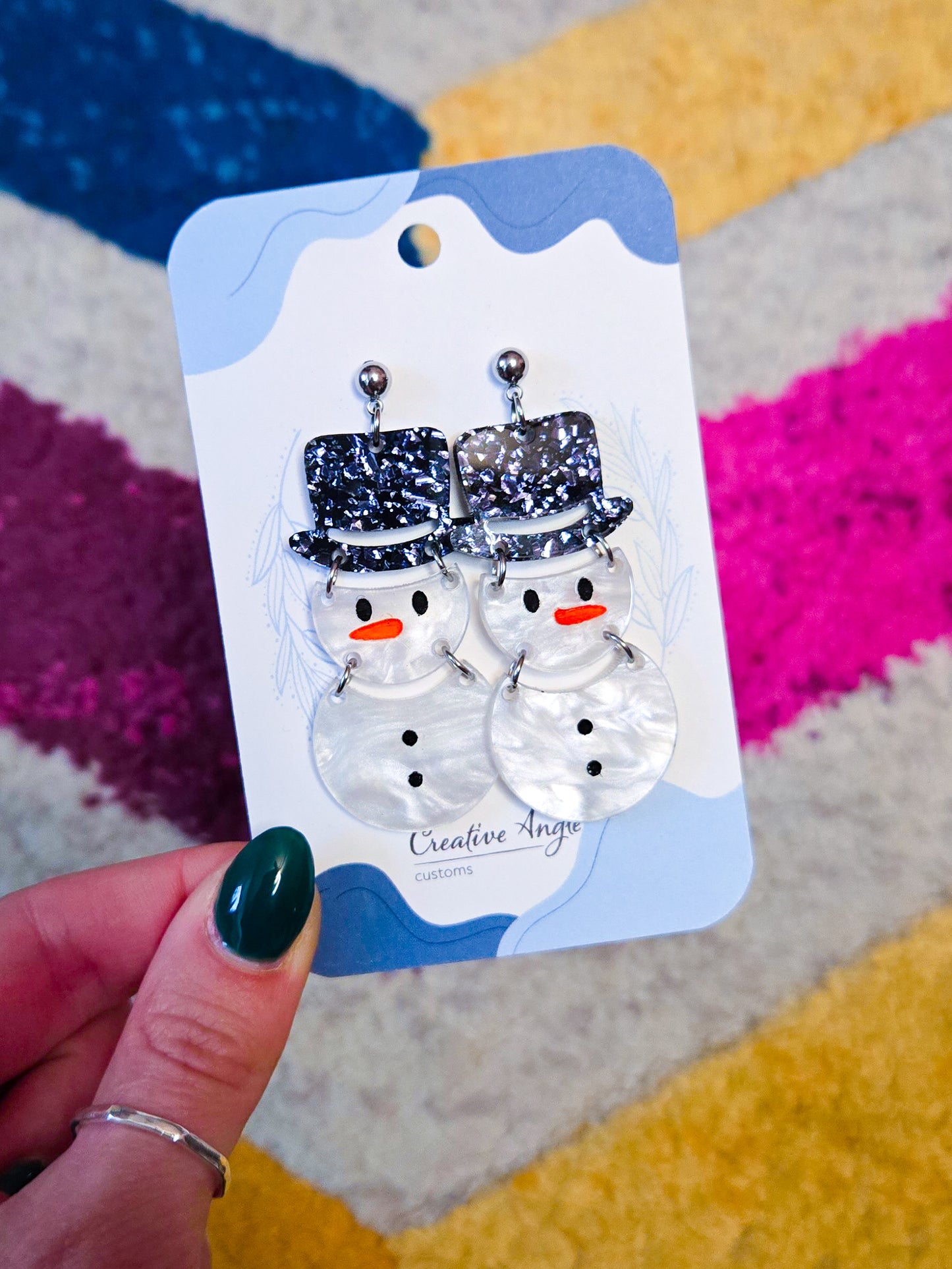 Snowman Earrings