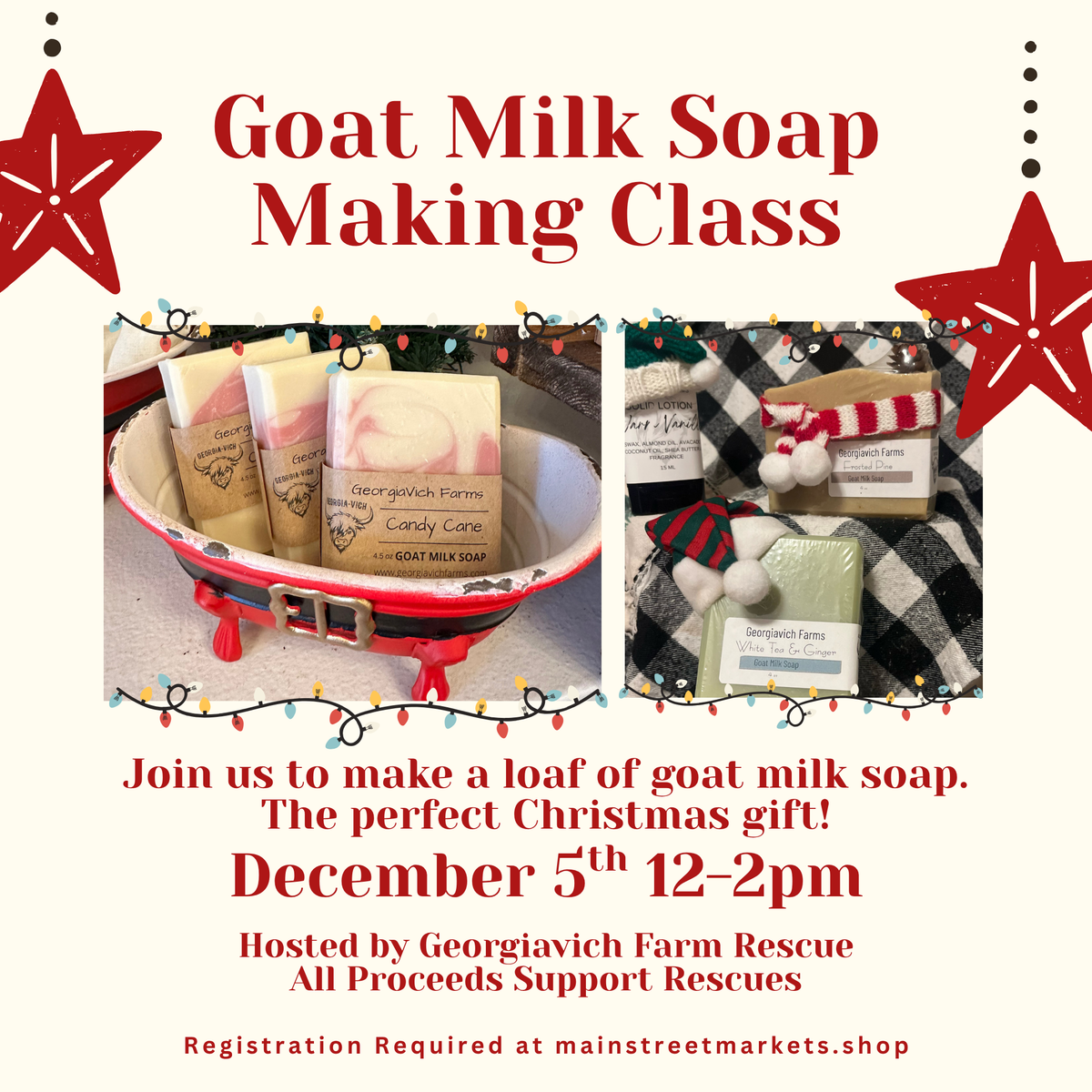 12/5/26 Goat Milk Soap Making Class - Dallas, GA