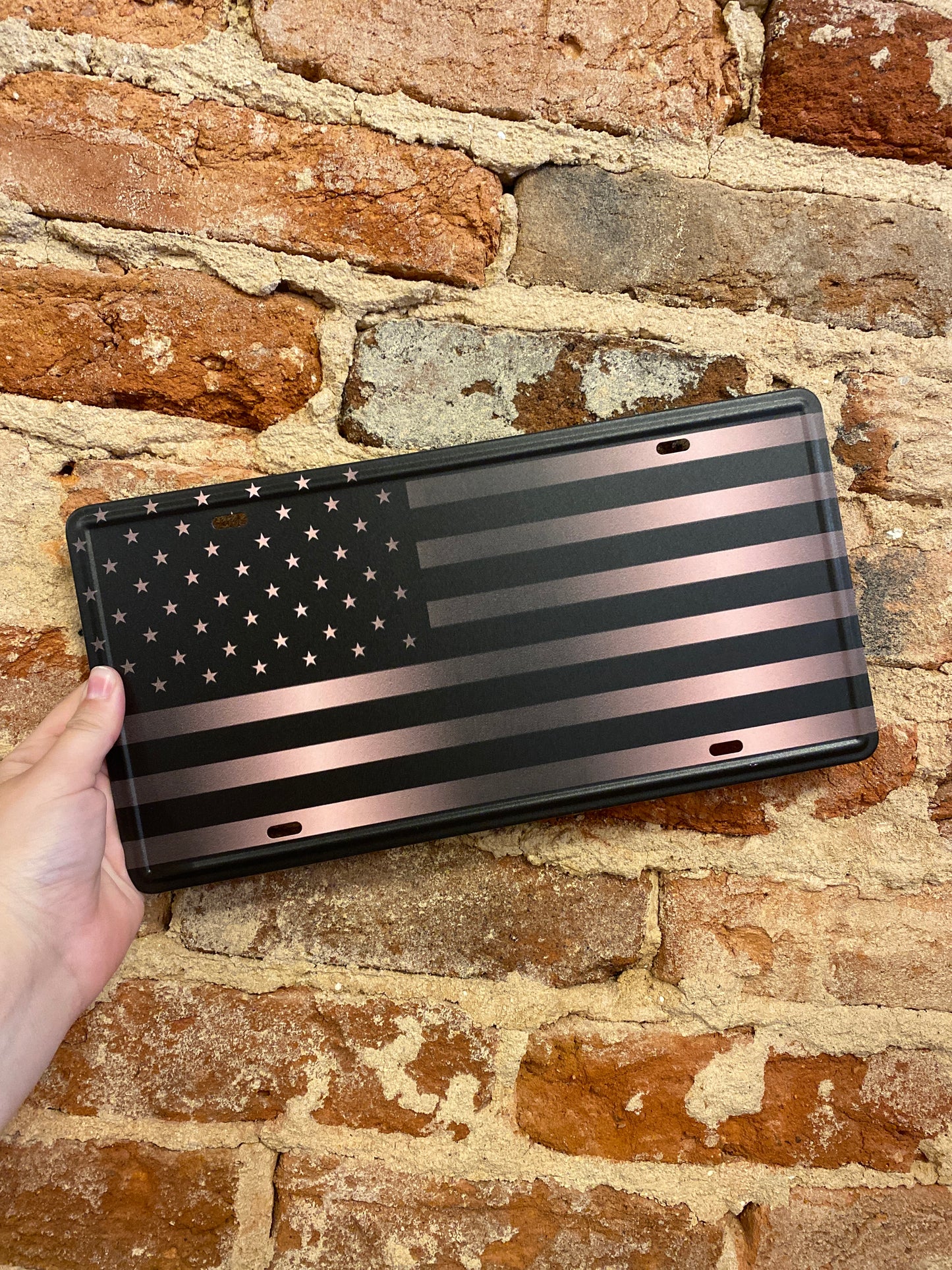 American Flag License Plate
