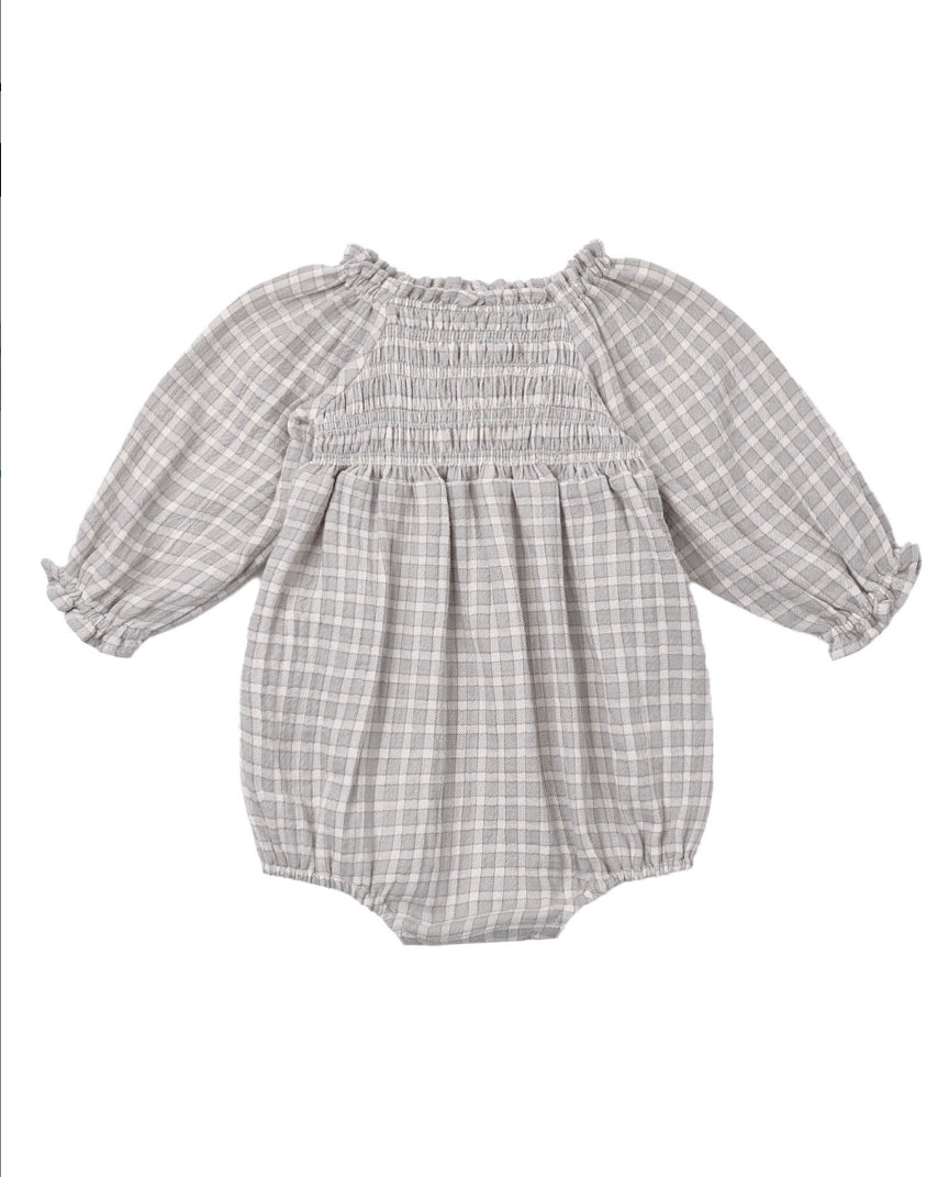 Blue Gingham Eden Romper