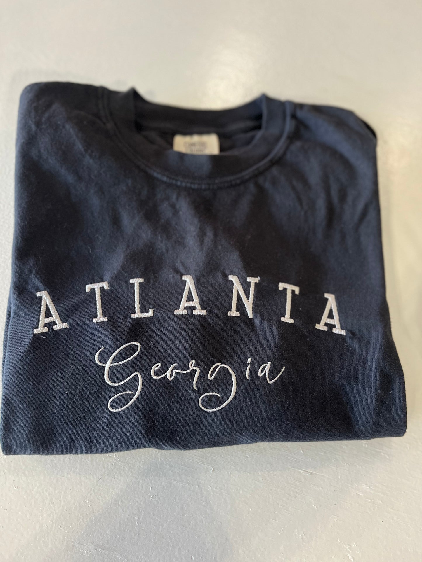 Embroidered Comfort Colors T-shirt - Atlanta Georgia