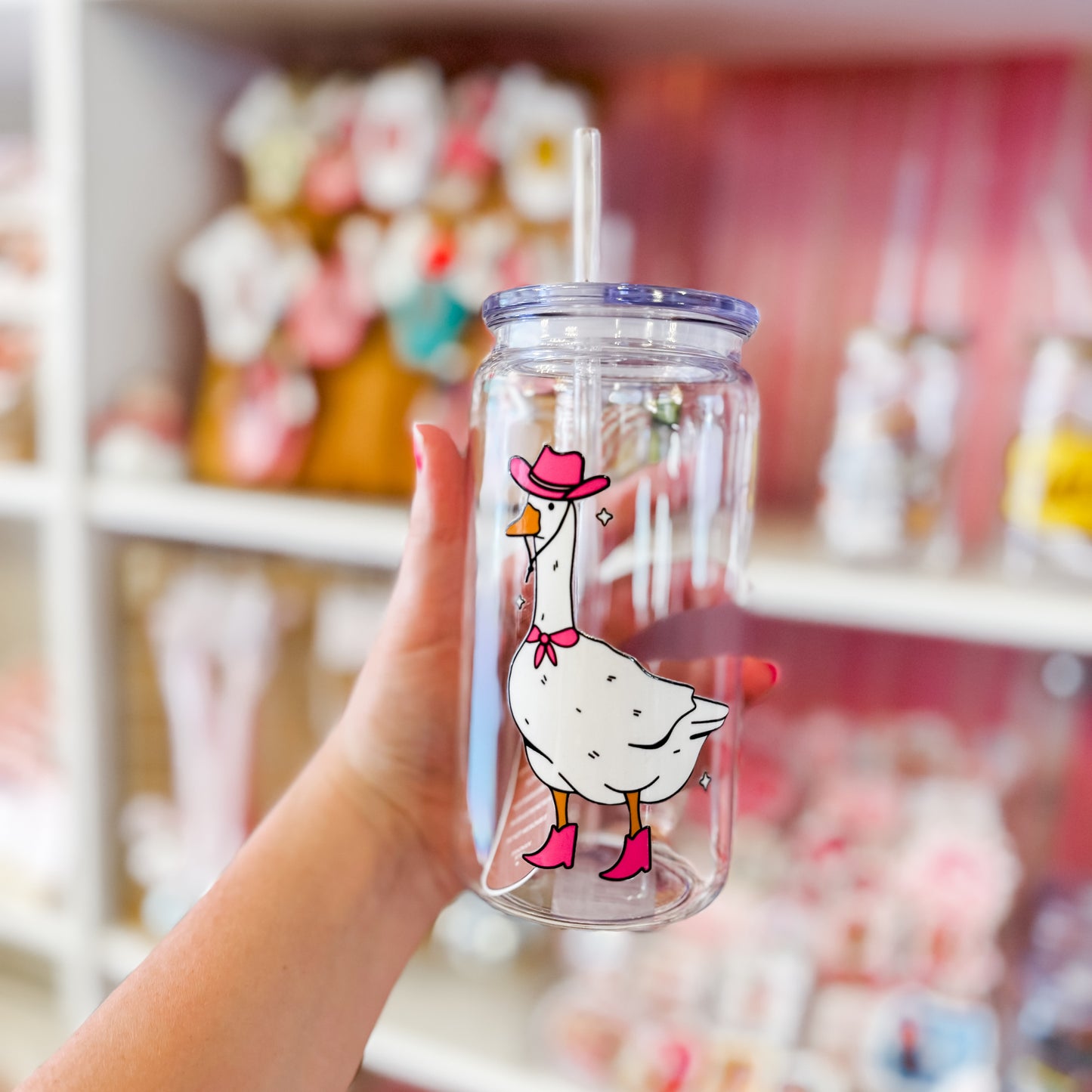 Cowgirl Goose Can Cup