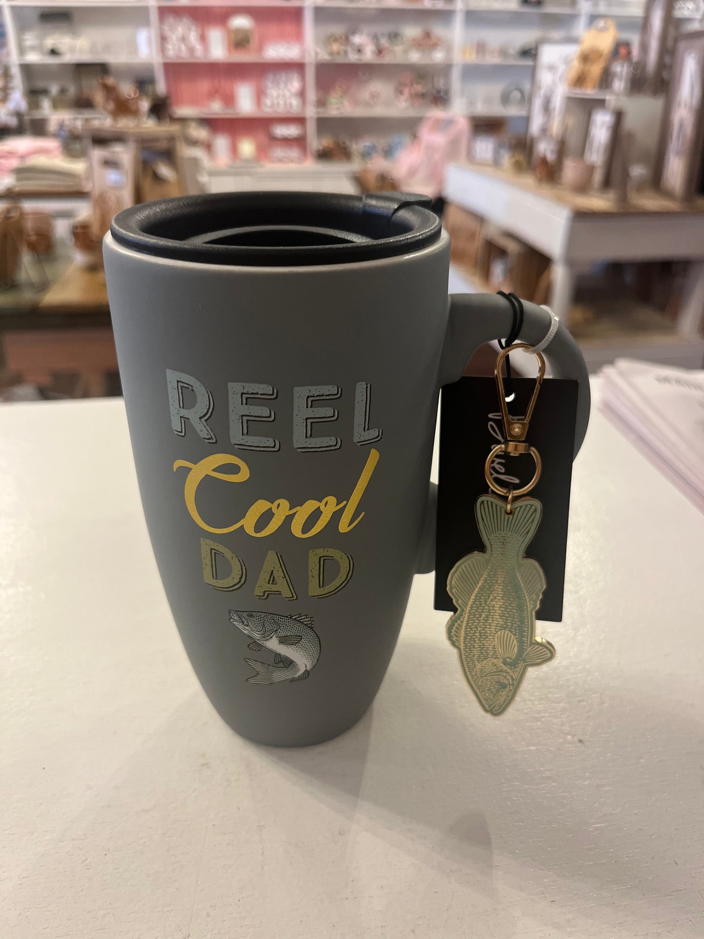 Reel Cool Dad Travel Mug and Keychain Set