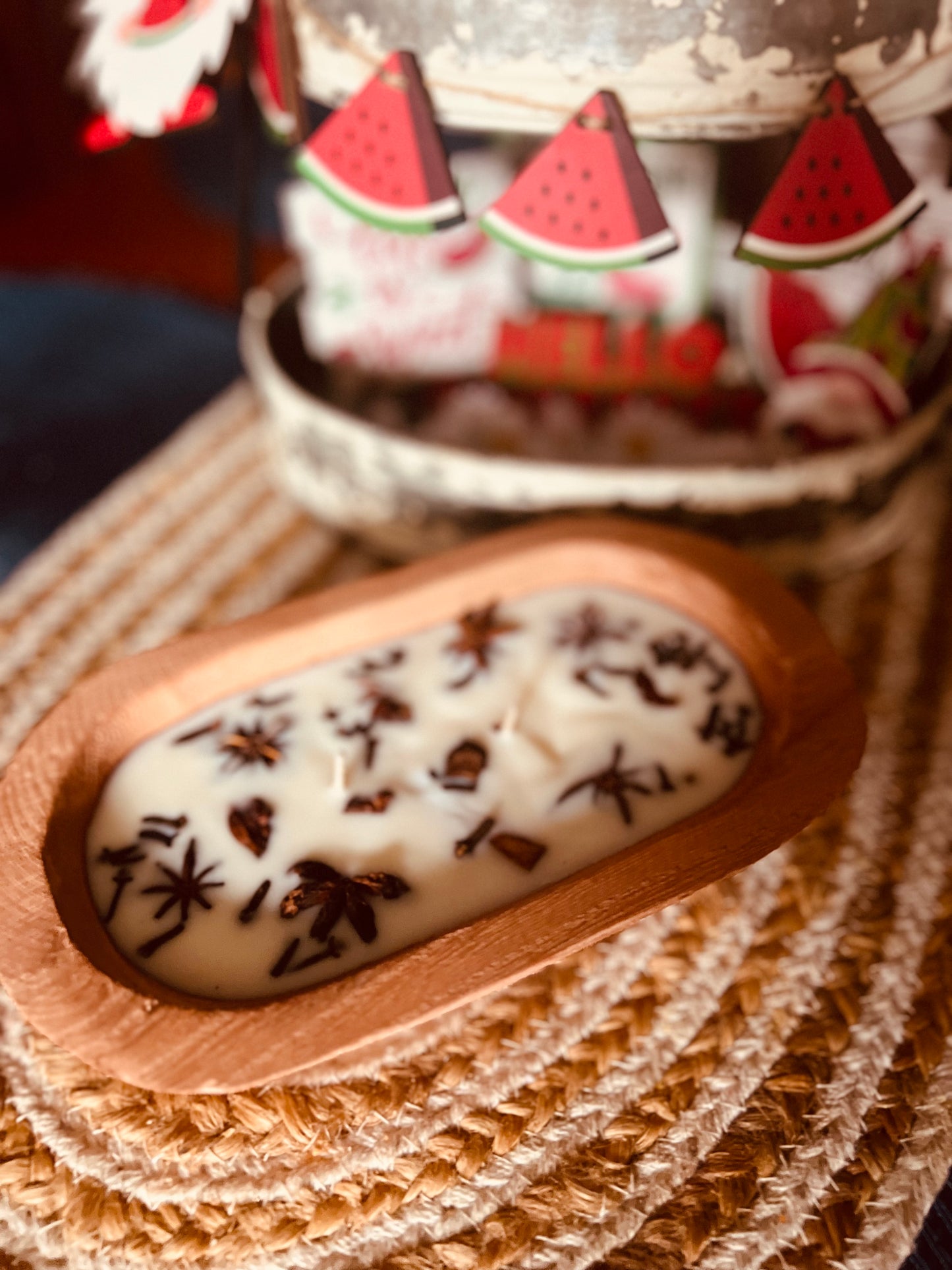 Amish Quilt Soy Dough Bowl Candle