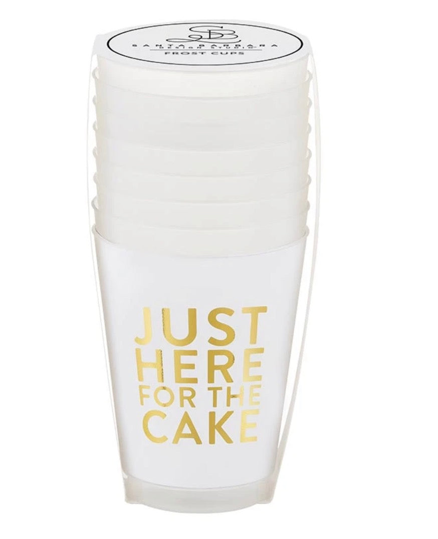 Gold Foil Frost Cups - Here for the Cake - Set of 6
