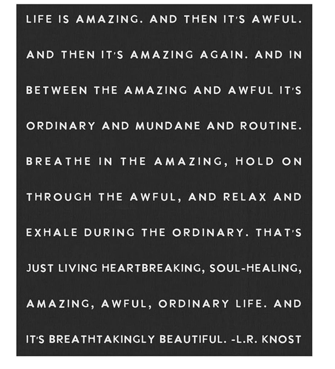 Life is Amazing Luxe Throw