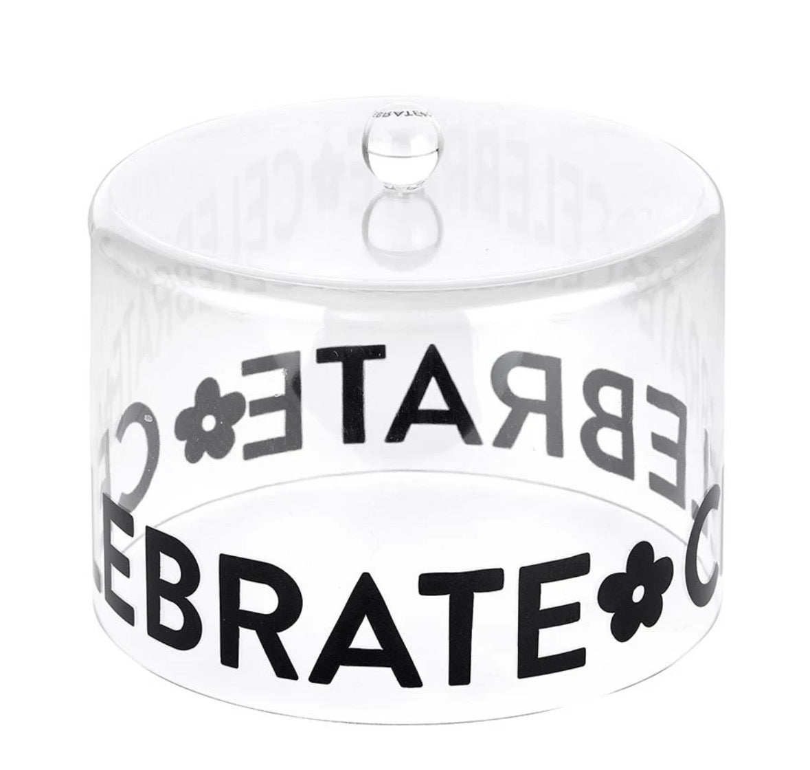 Large Acrylic Cake Dome - Celebrate