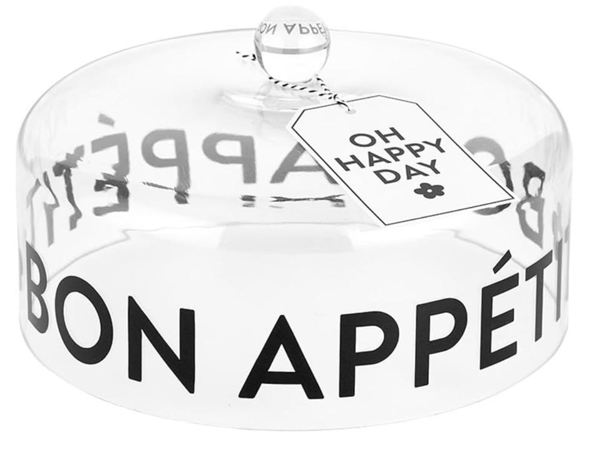Acrylic Cake Dome - Bon Appetit
