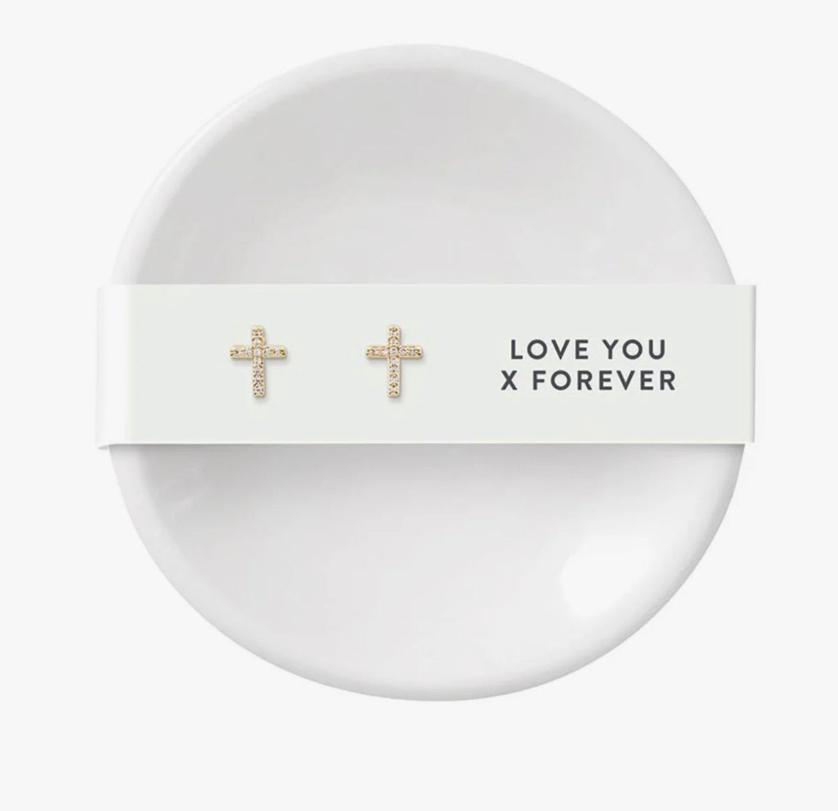 Love You Forever Earrings and Ring Dish