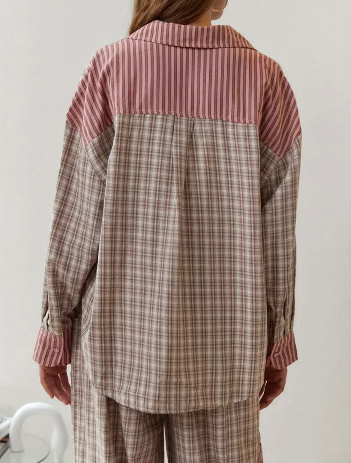 Color Block Pajama Top