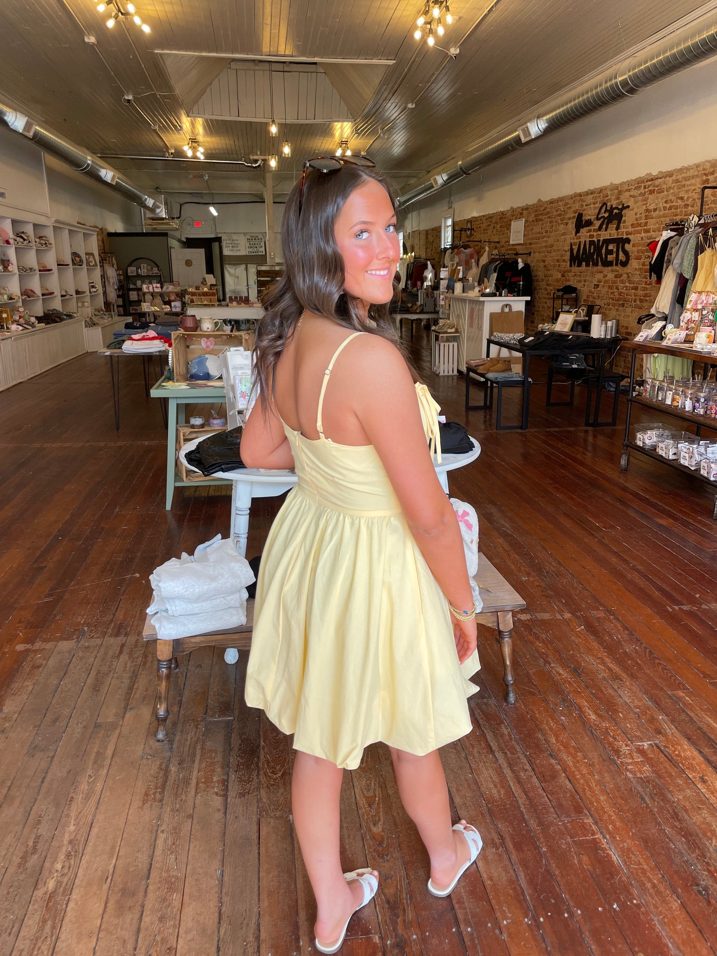 Playful Bubble Hem Dress