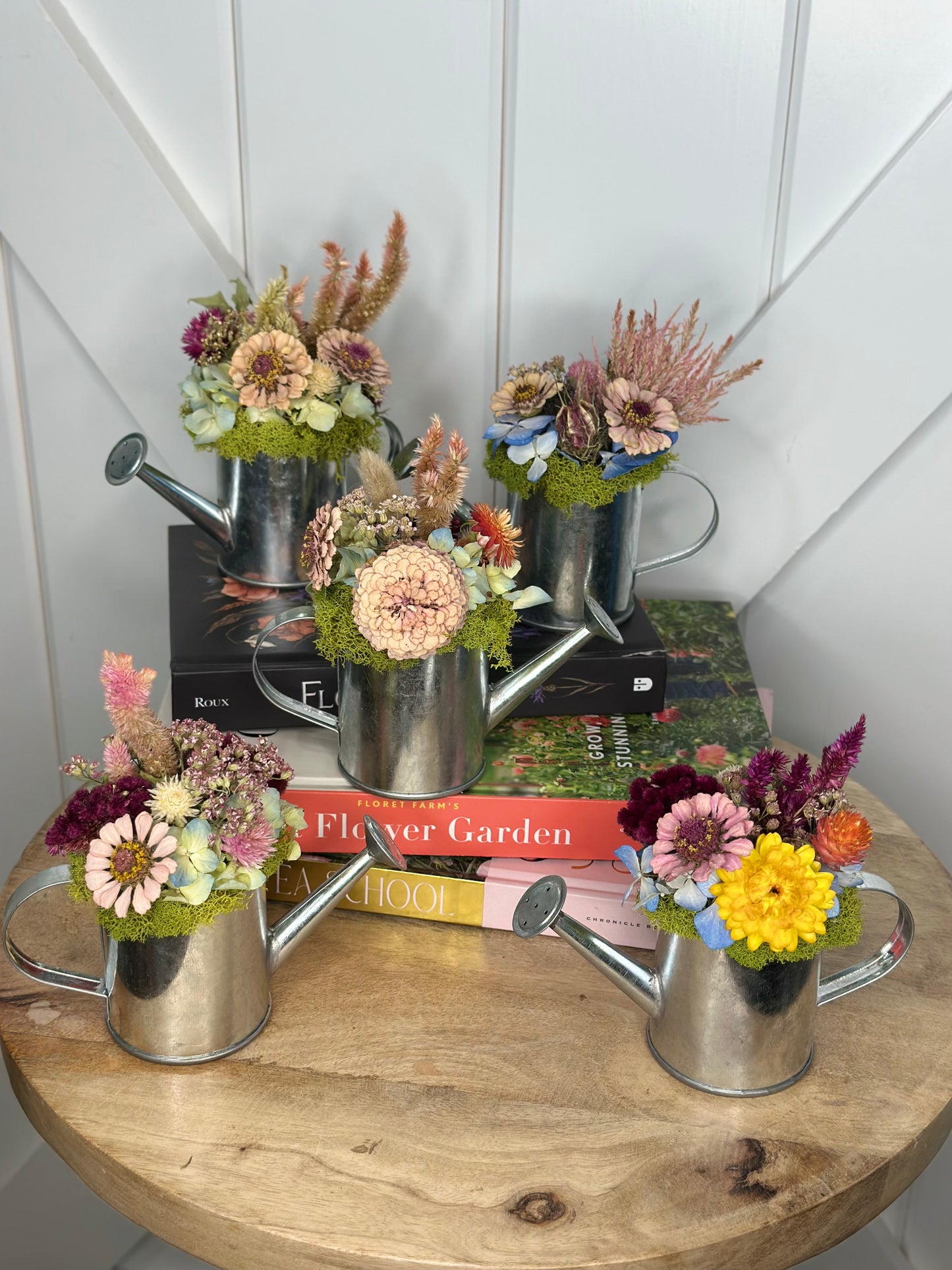 Watering Can with Locally Dried Flowers