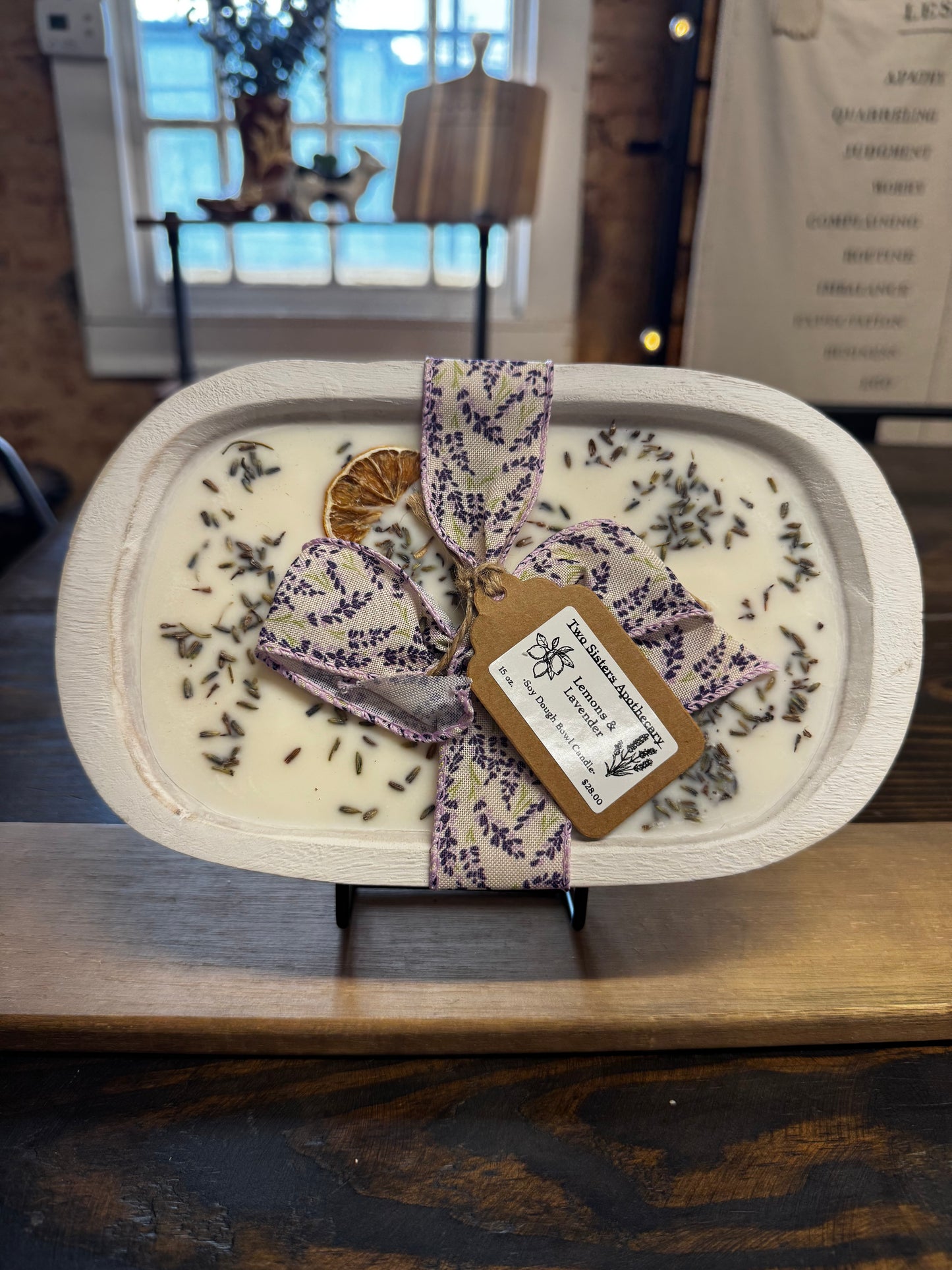 Lemons and Lavender Soy Dough Bowl Candle