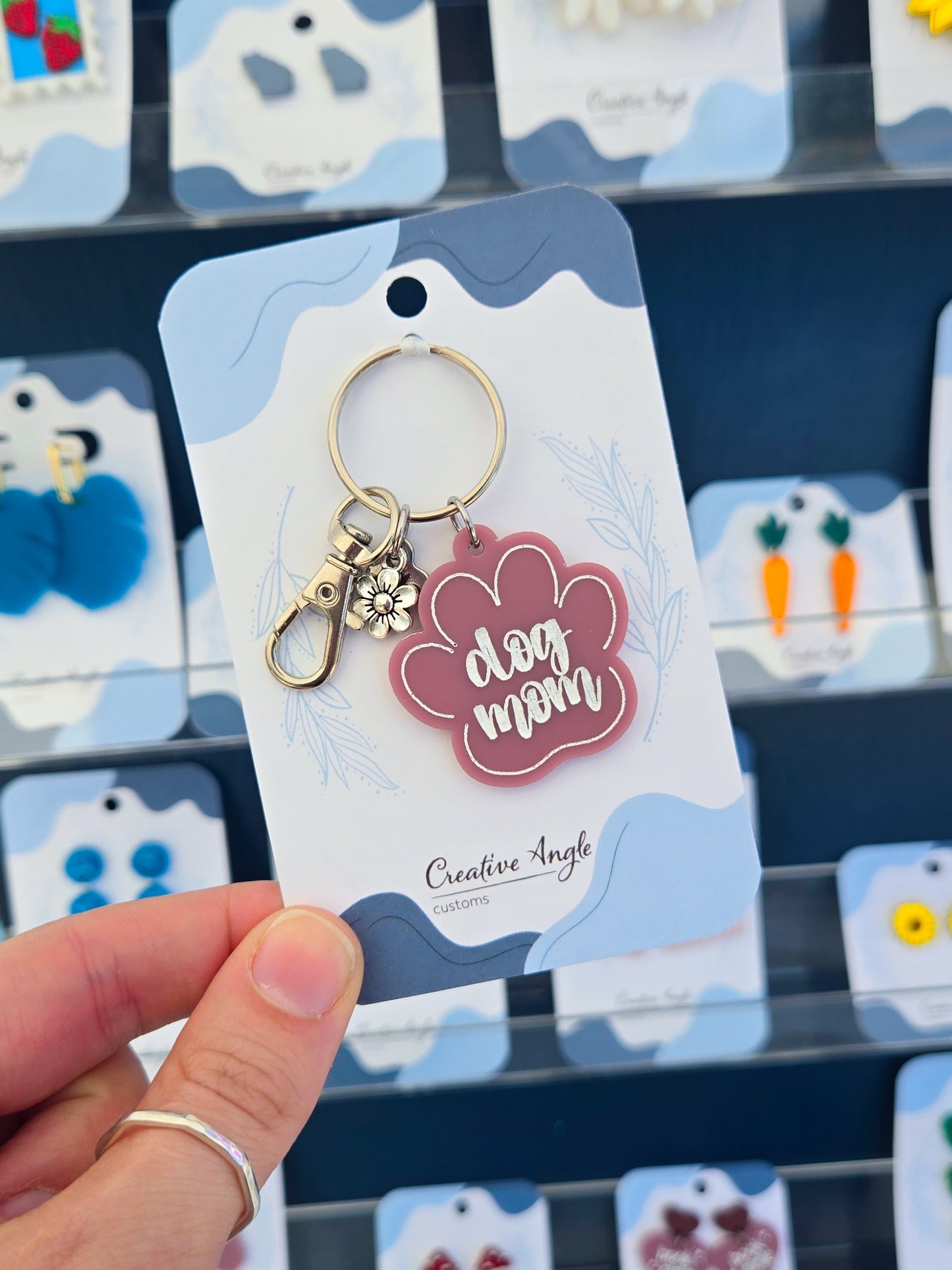 Dog Mom Keychain