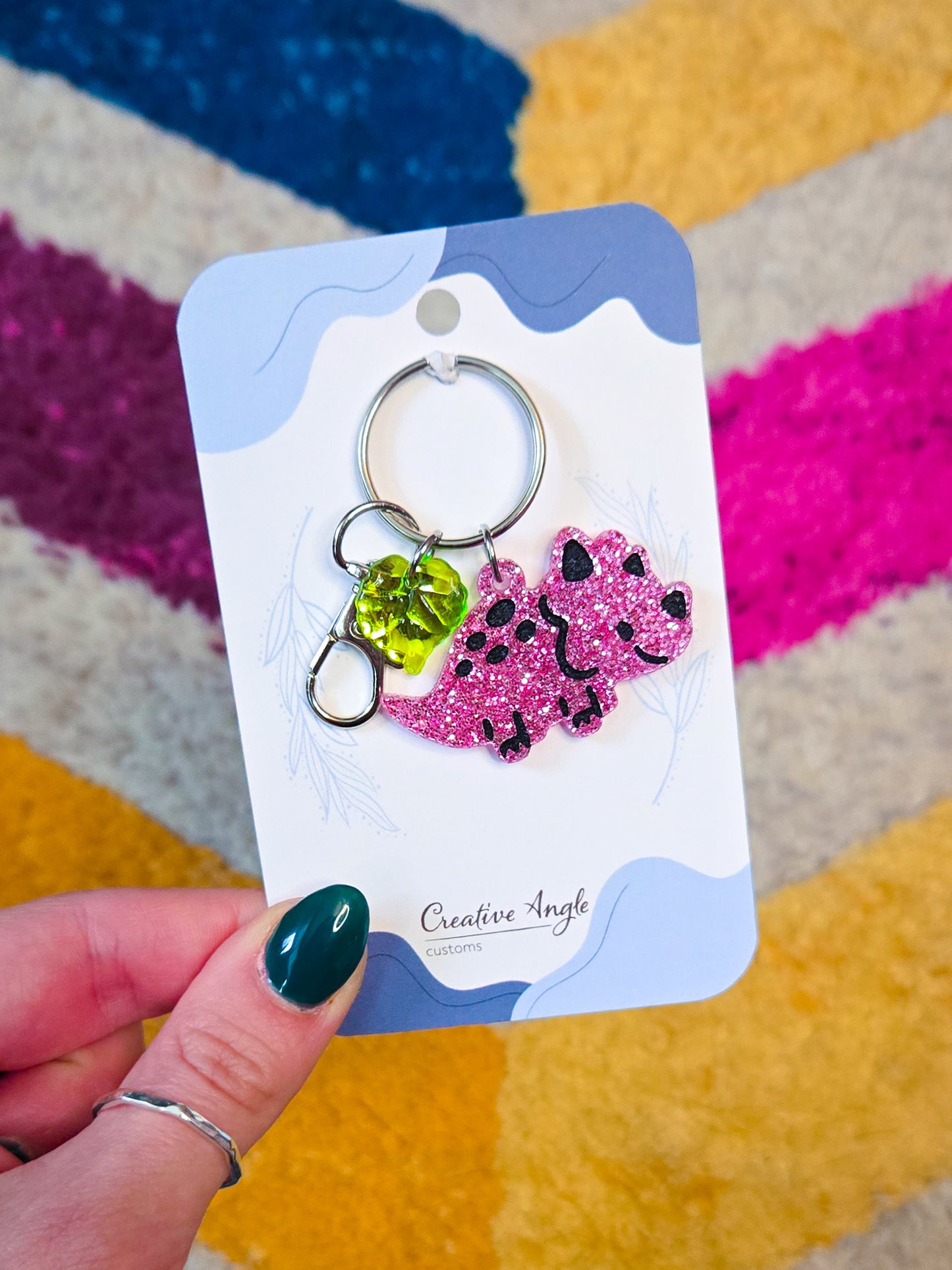 Triceratops Keychain