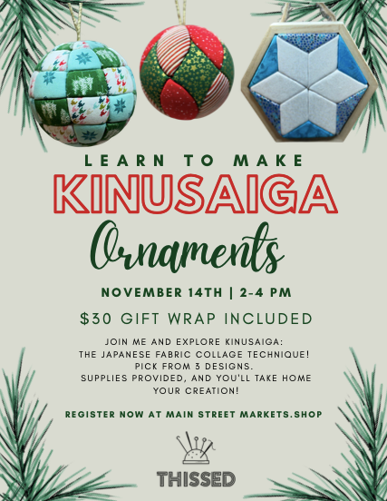 11/14/26 Kinusaiga Ornament Workshop - Dallas, GA