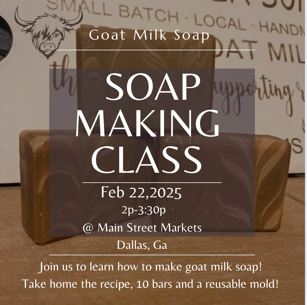 2/22/25 - Goat Milk Soap Loaf Making Class - Dallas, GA