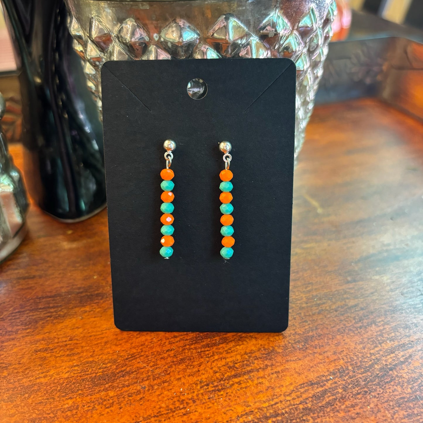 Showgirl Inspired Earrings - Small Rondelle Beads