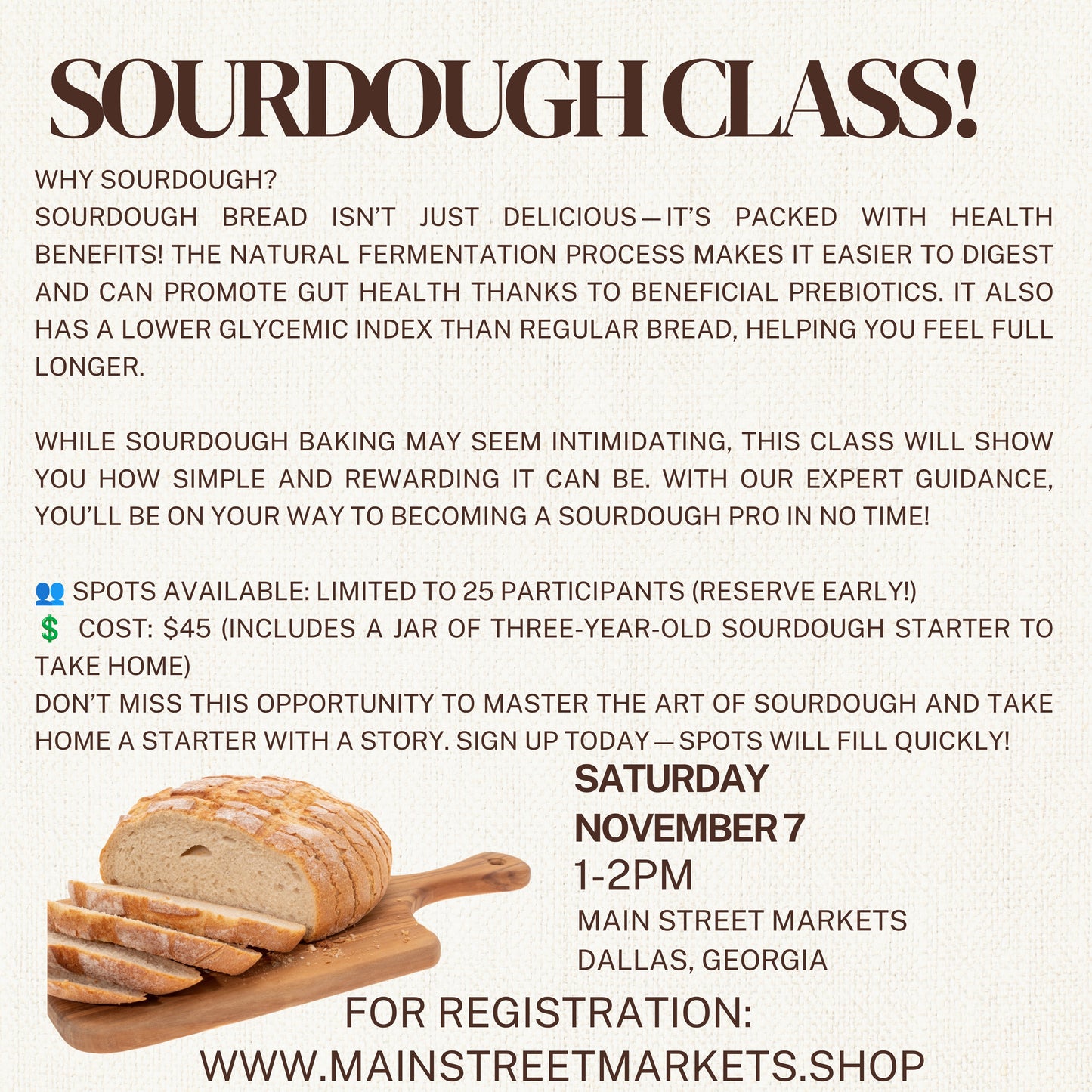 11/07/26 Sourdough 101 - Dallas, GA